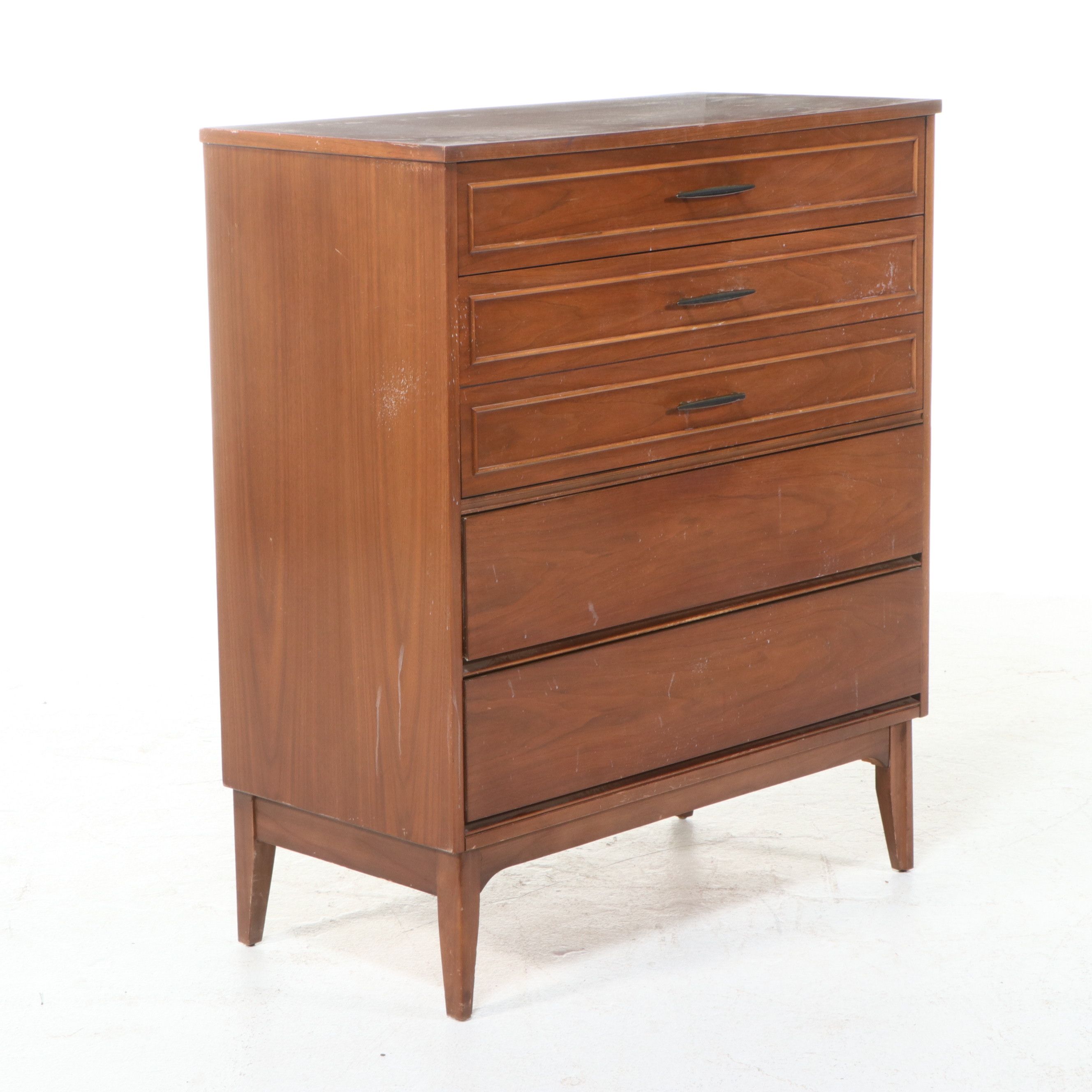 Leugers Fine Furniture Mid Century Modern Walnut Tall Chest