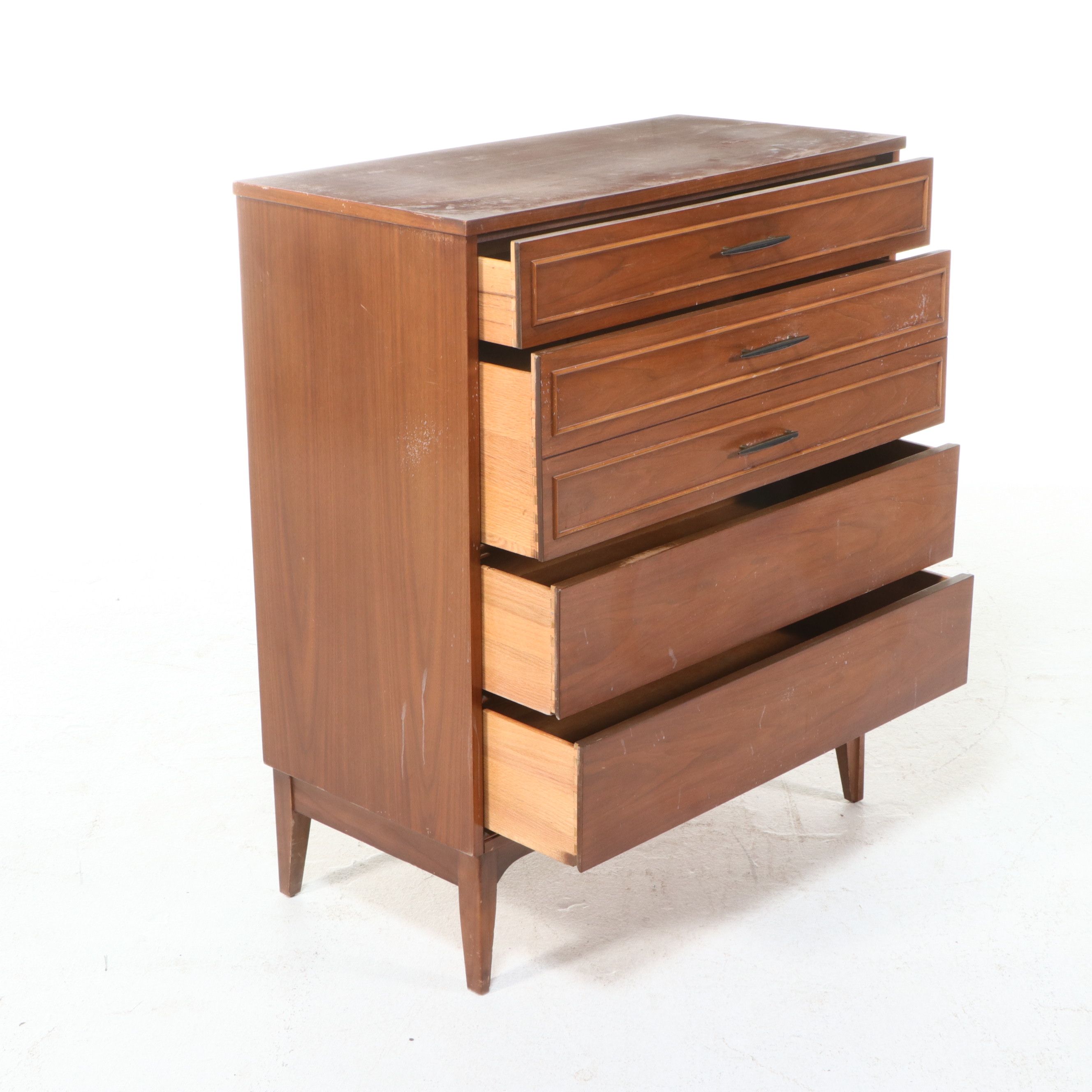 Leugers Fine Furniture Mid Century Modern Walnut Tall Chest