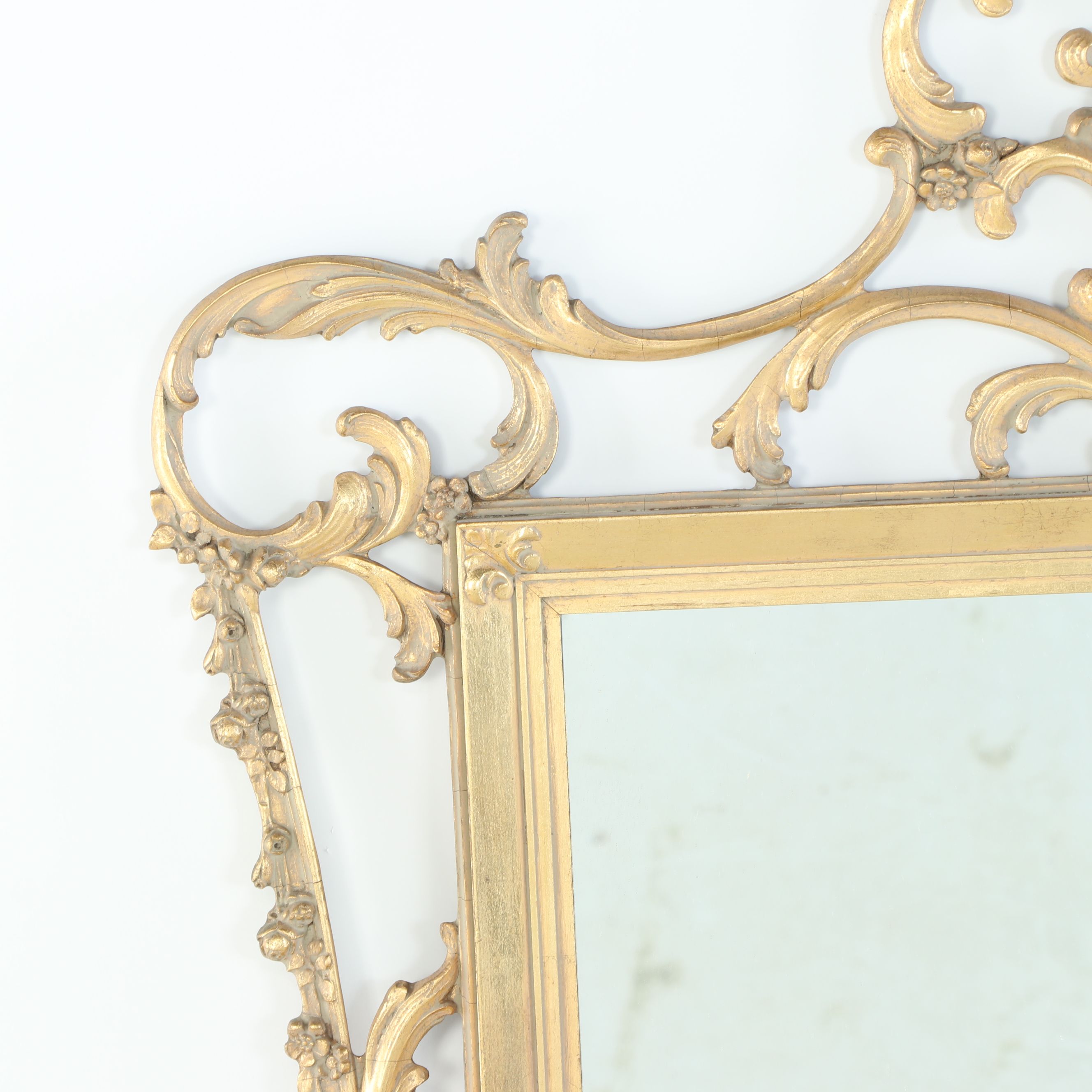 Baroque Style Gilt Finish Wall Mirror