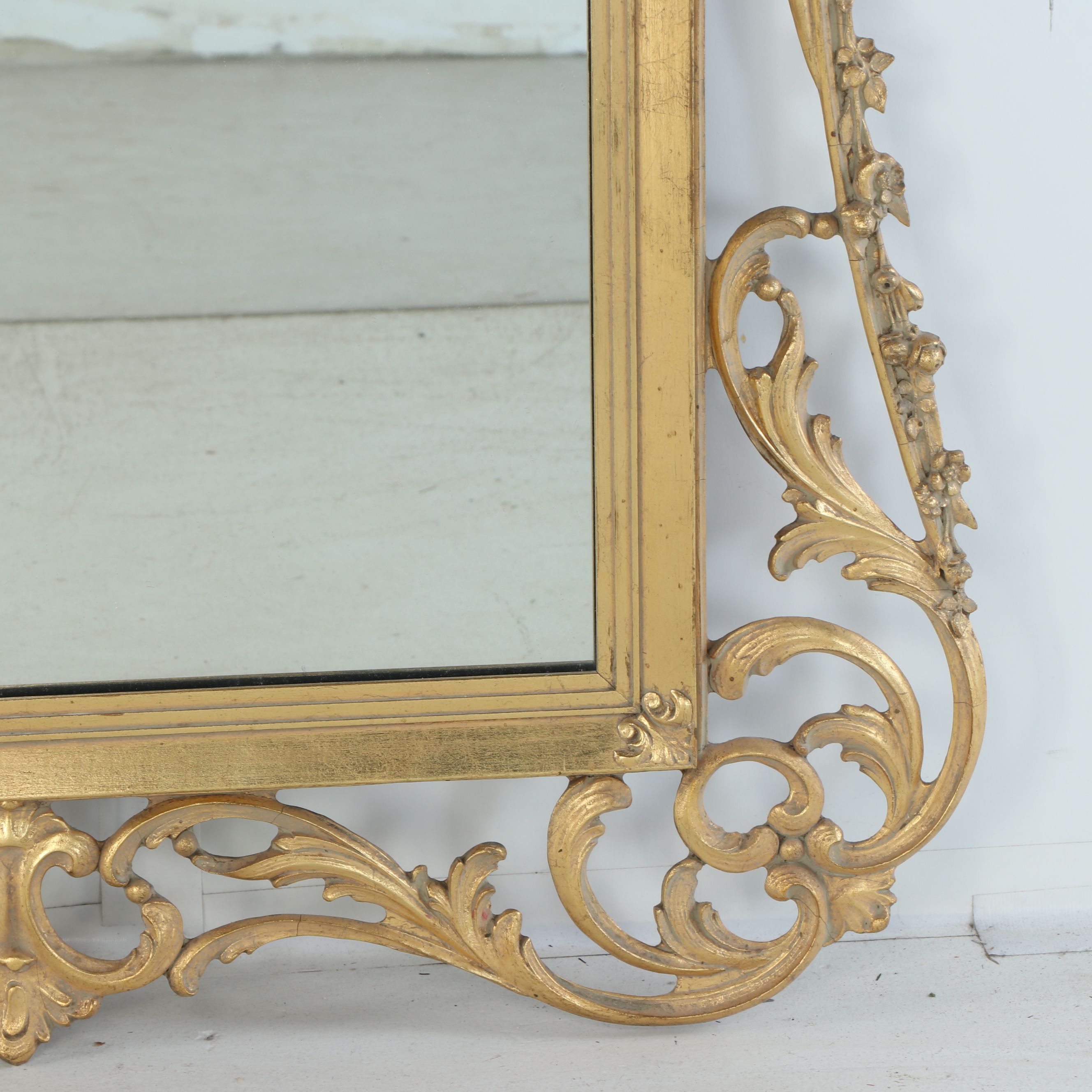 Baroque Style Gilt Finish Wall Mirror
