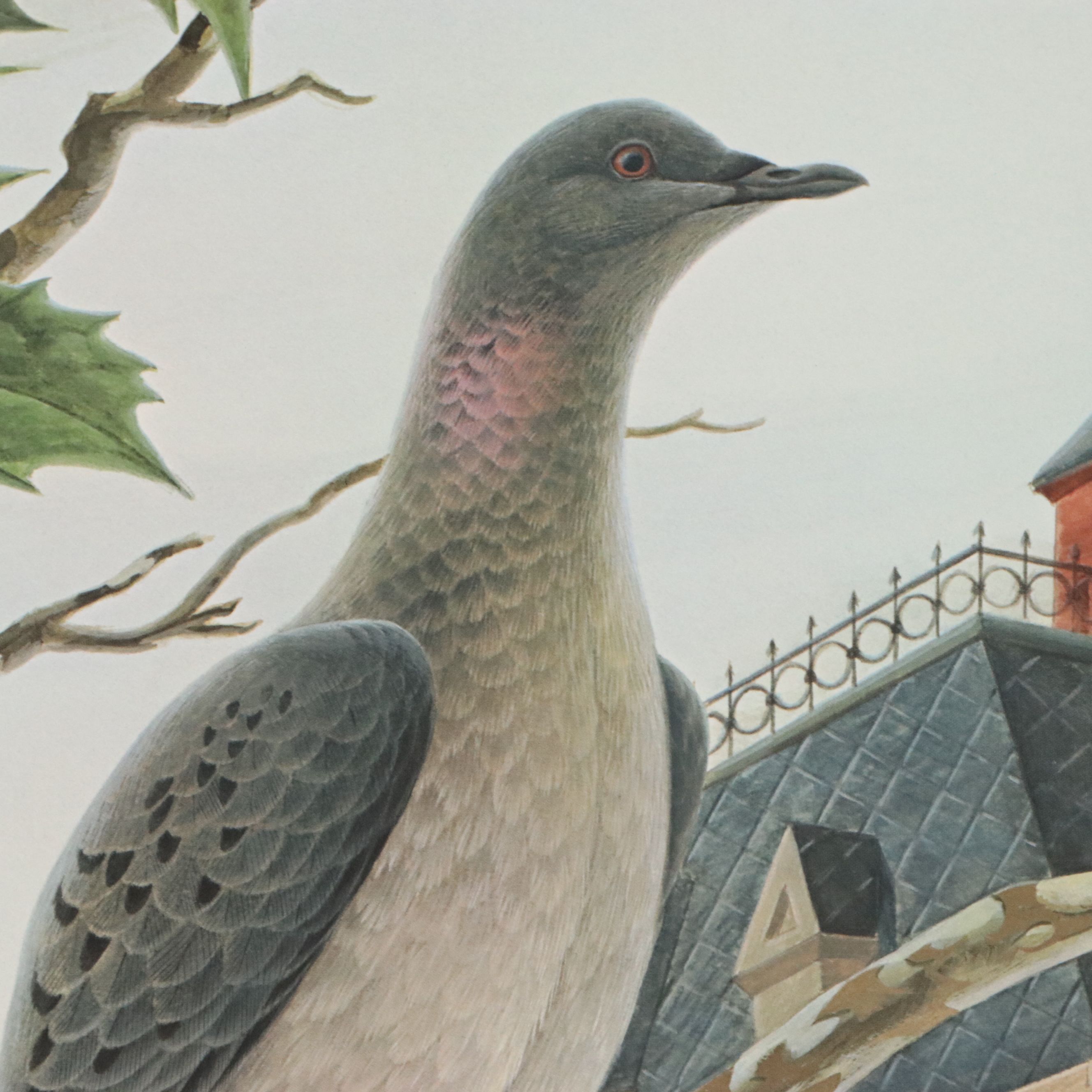 John A. Ruthven Offset Lithograph "Passenger Pigeons," 1981