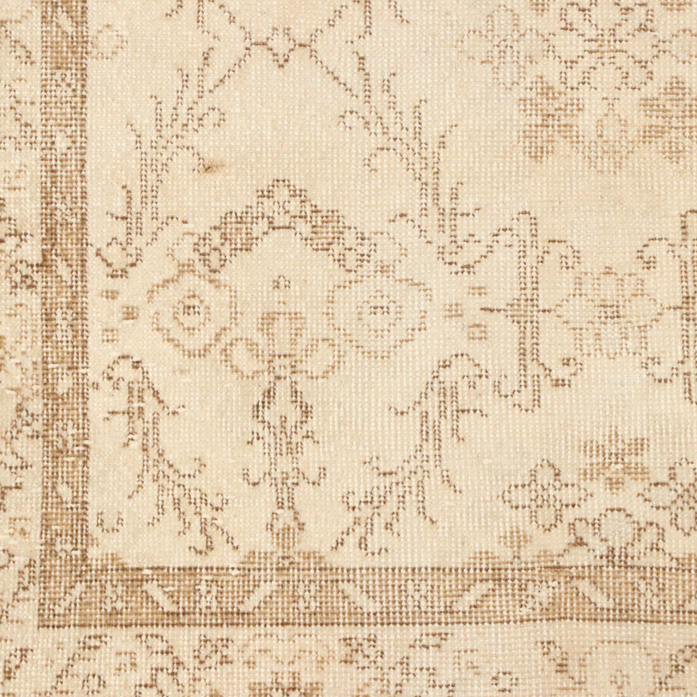 3'10 x 7' Hand-Knotted Turkish Oushak Area Rug