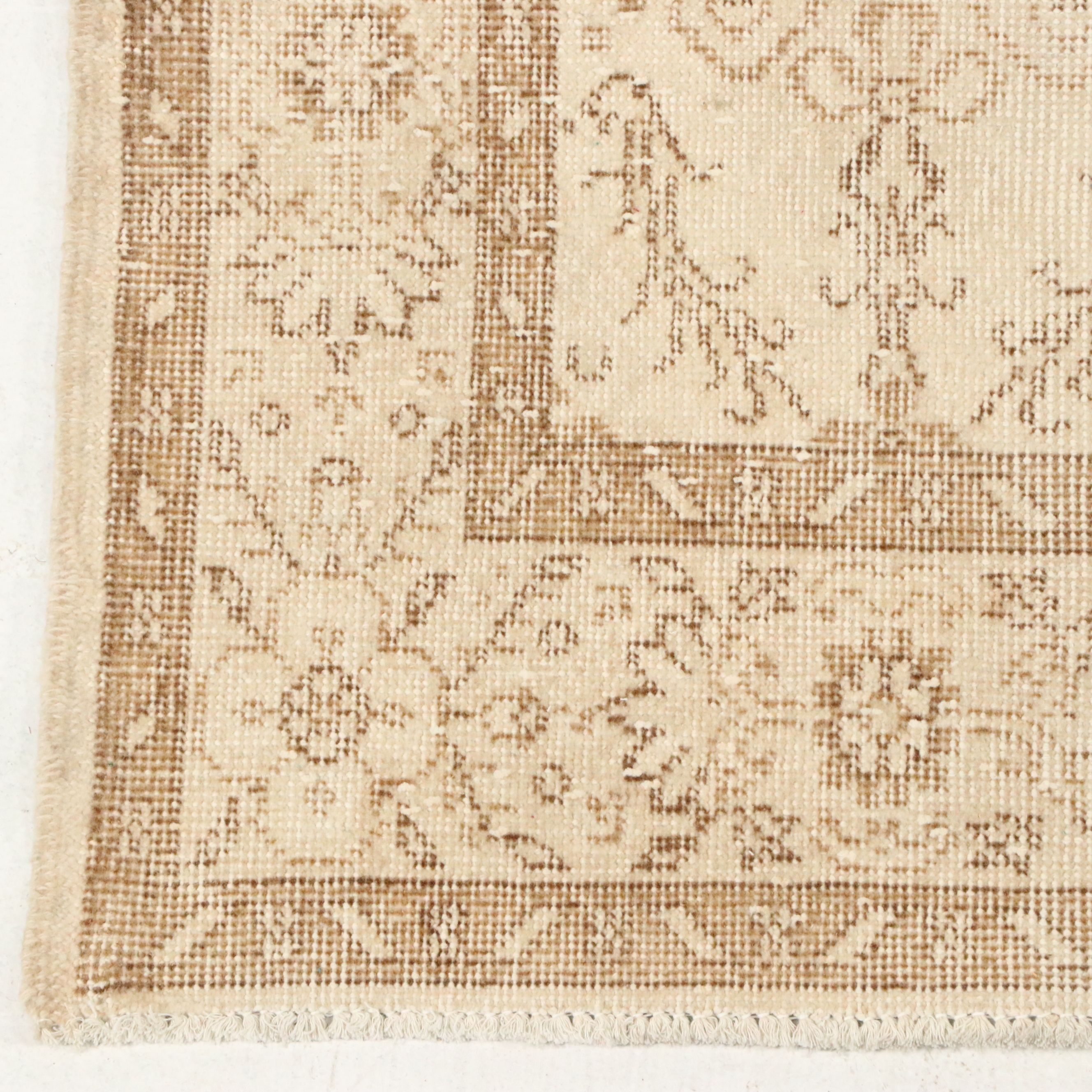 3'10 x 7' Hand-Knotted Turkish Oushak Area Rug