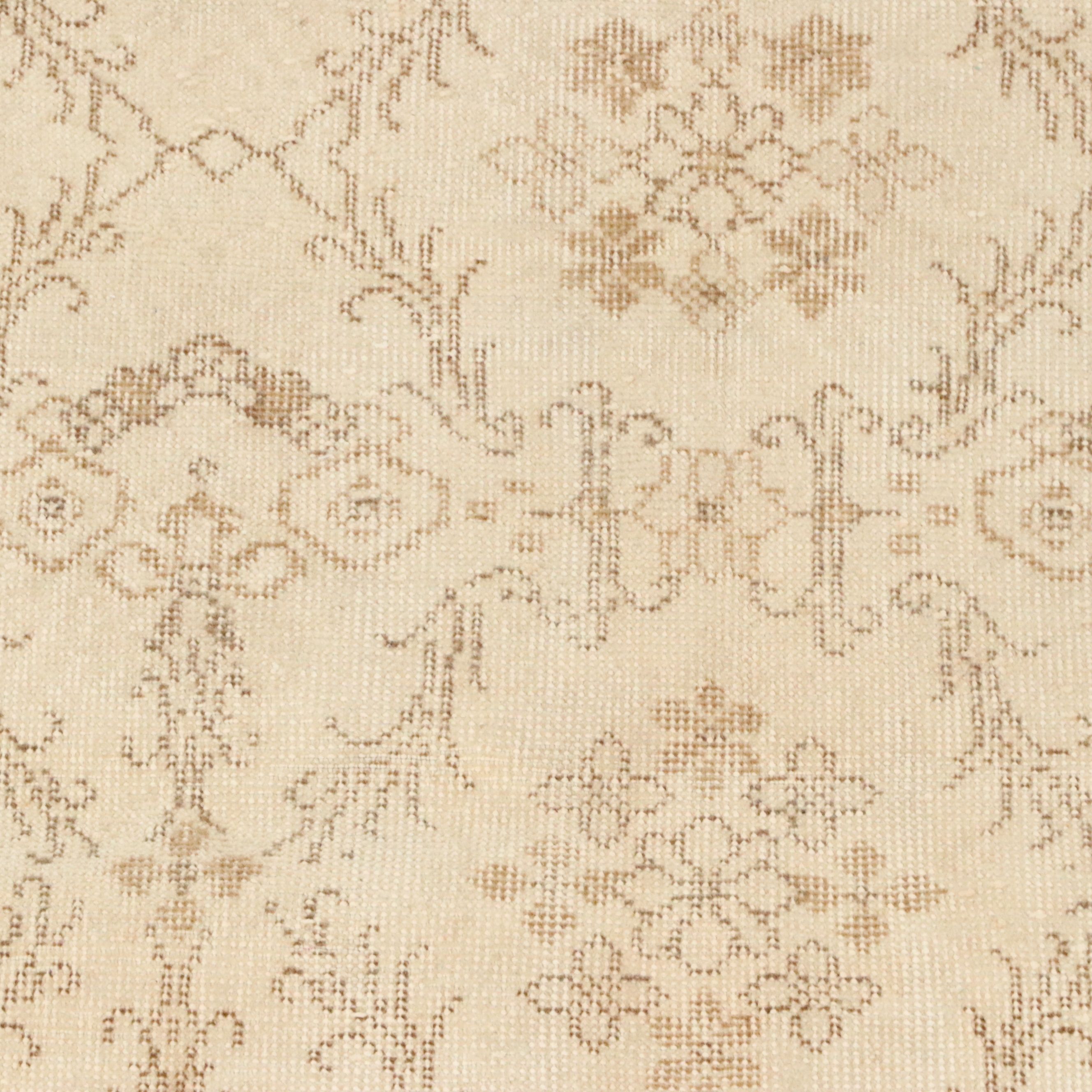 3'10 x 7' Hand-Knotted Turkish Oushak Area Rug