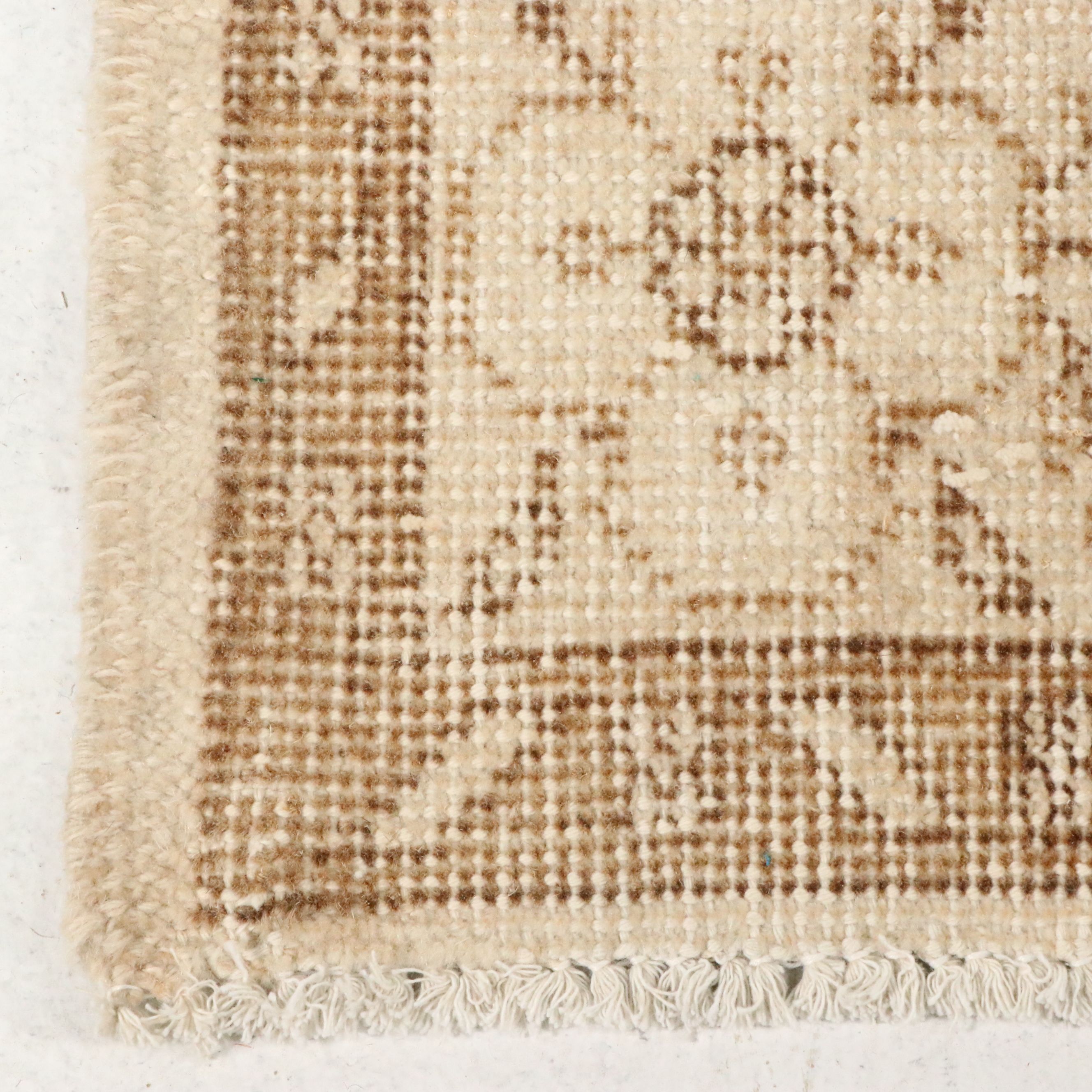 3'10 x 7' Hand-Knotted Turkish Oushak Area Rug