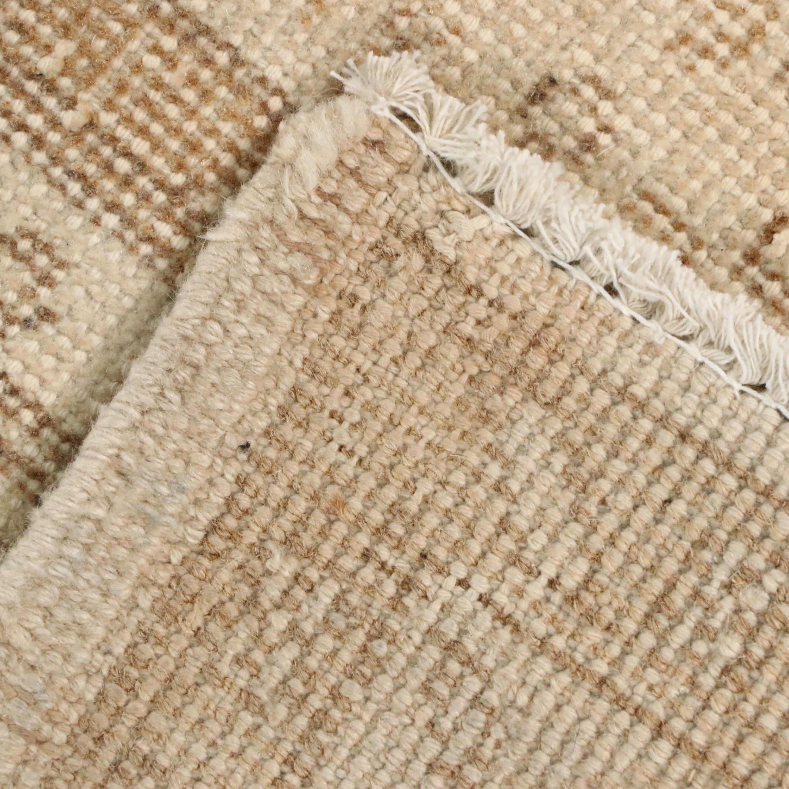 3'10 x 7' Hand-Knotted Turkish Oushak Area Rug