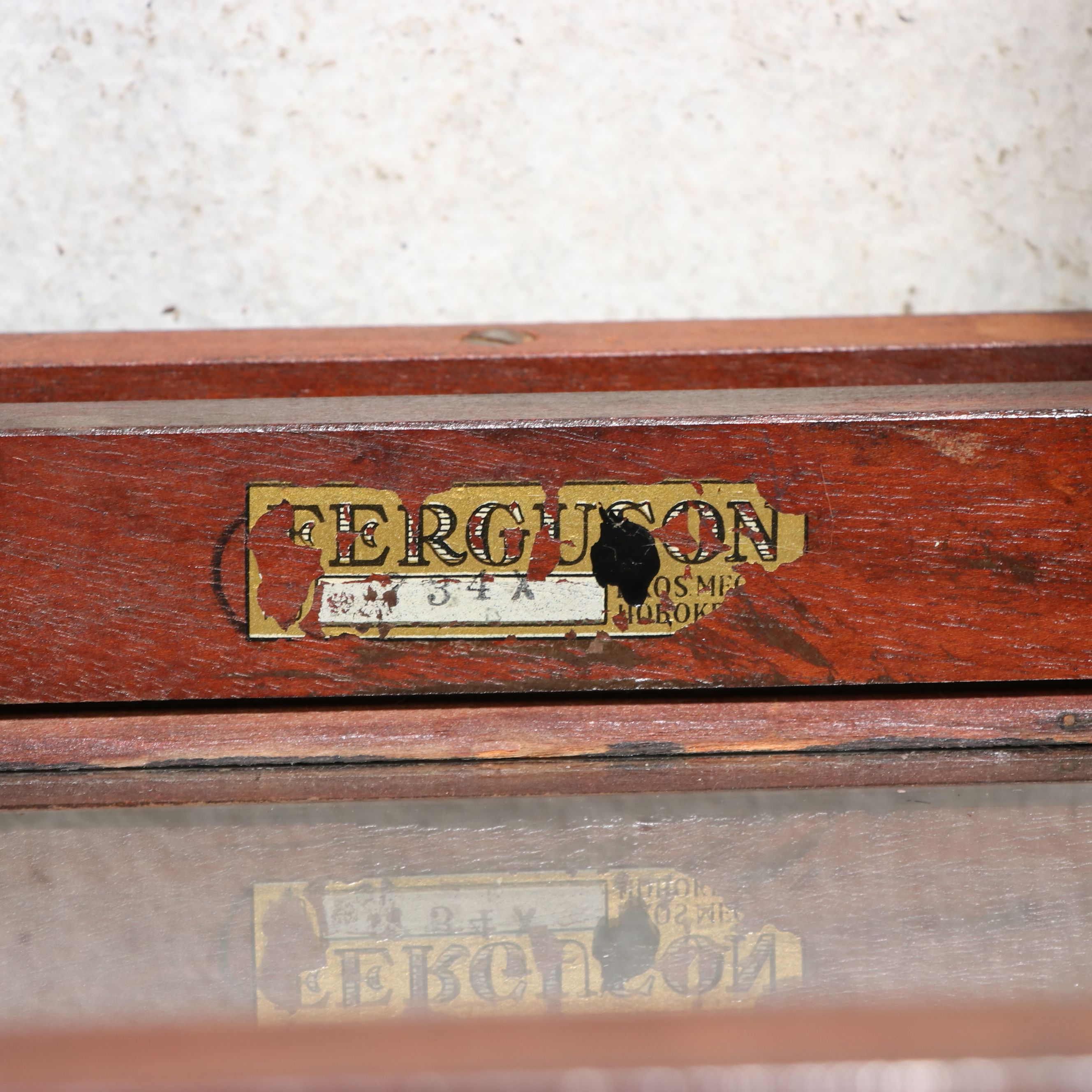 Ferguson Brothers Federal Style Mahogany and Glass Nesting Tables, Circa 1930