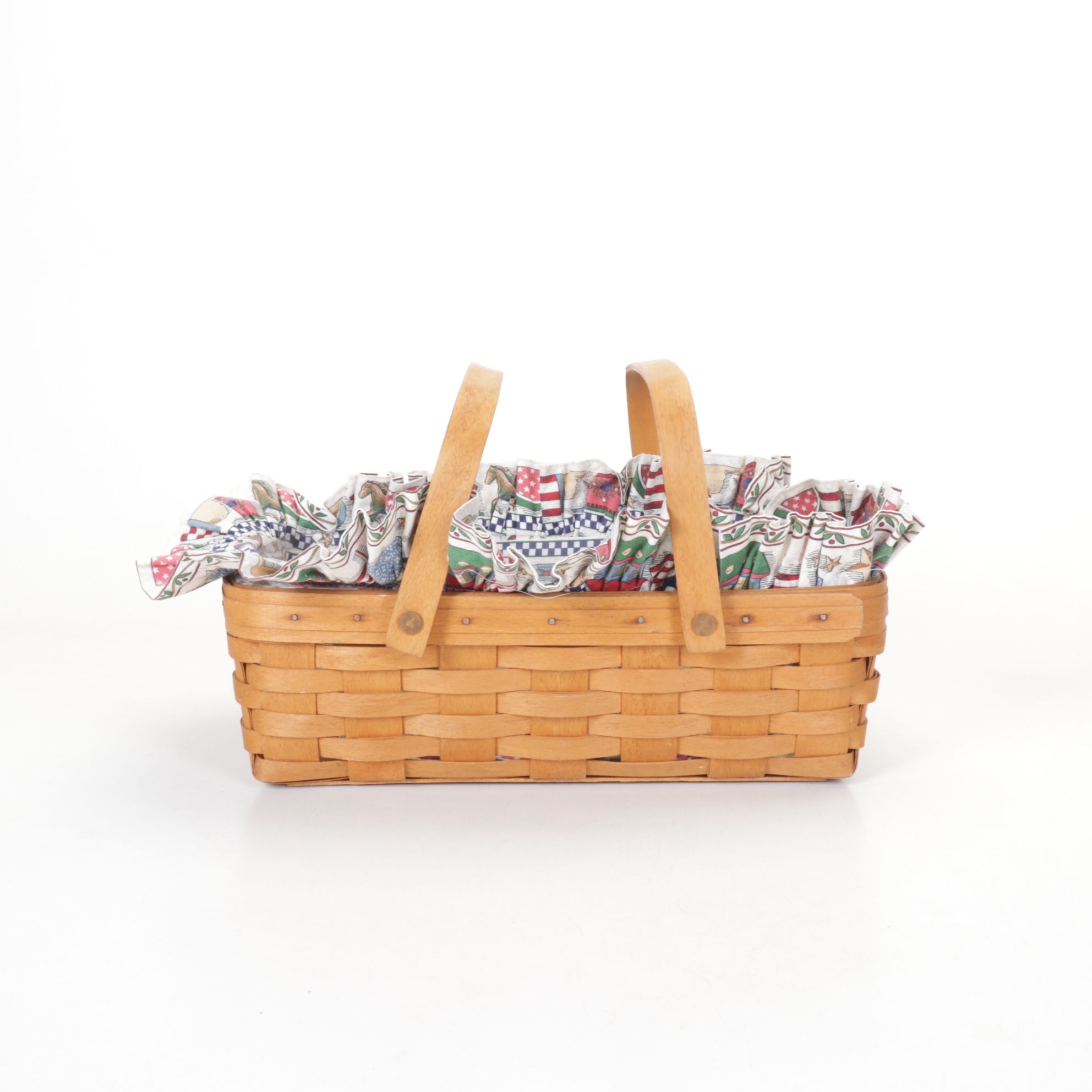 Longaberger "Bee Basket" with Other Patriotic Woven Baskets