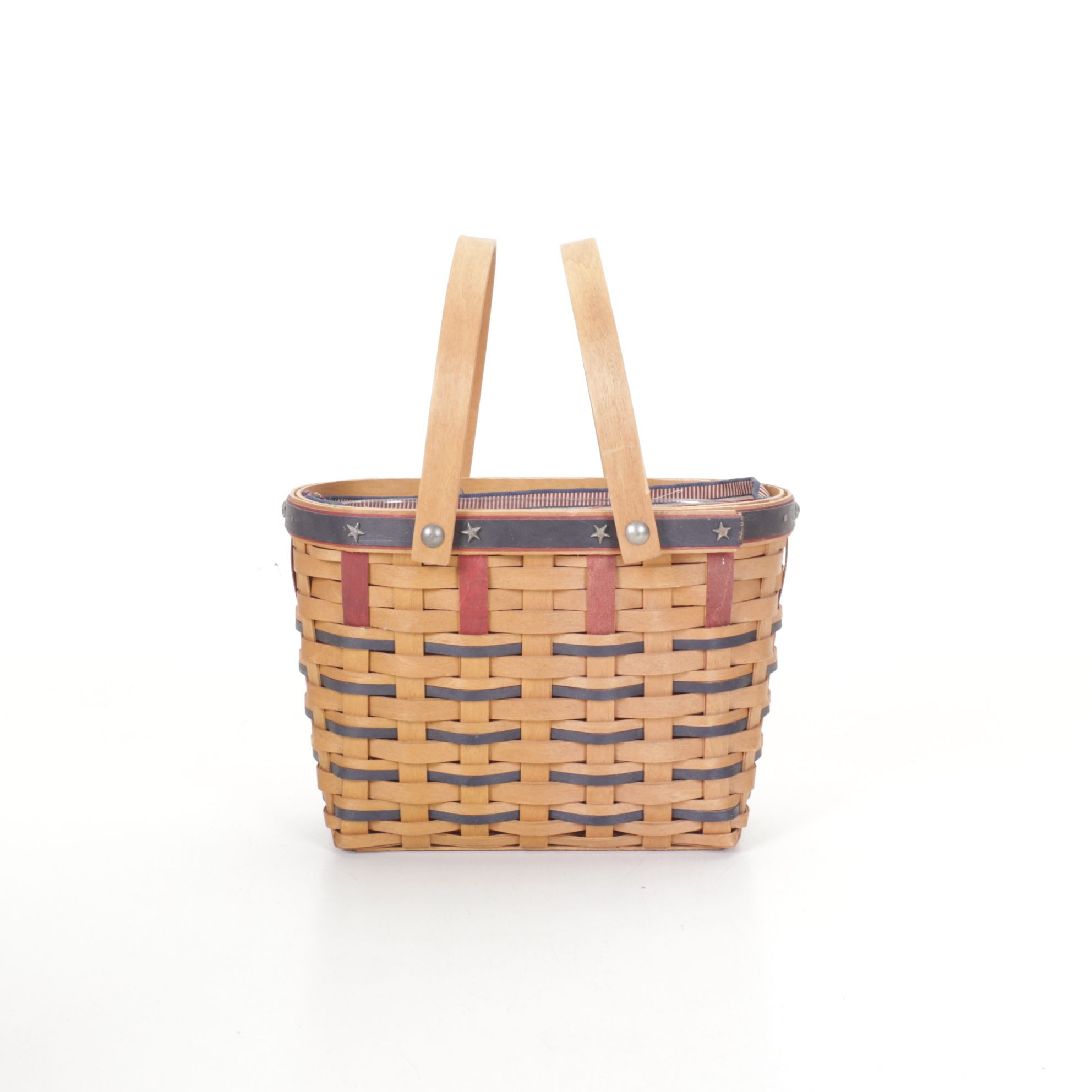 Longaberger "Bee Basket" with Other Patriotic Woven Baskets