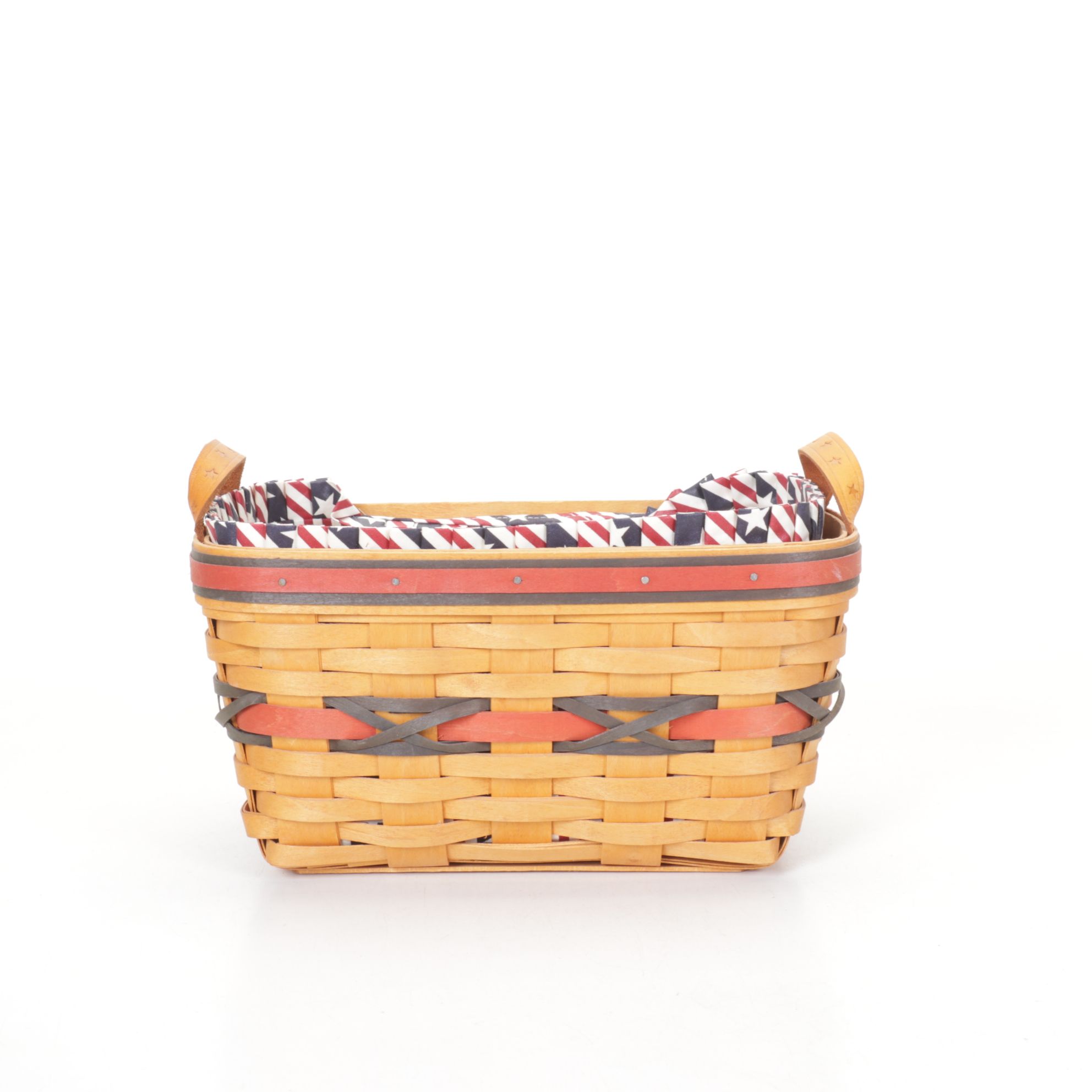Longaberger "Bee Basket" with Other Patriotic Woven Baskets