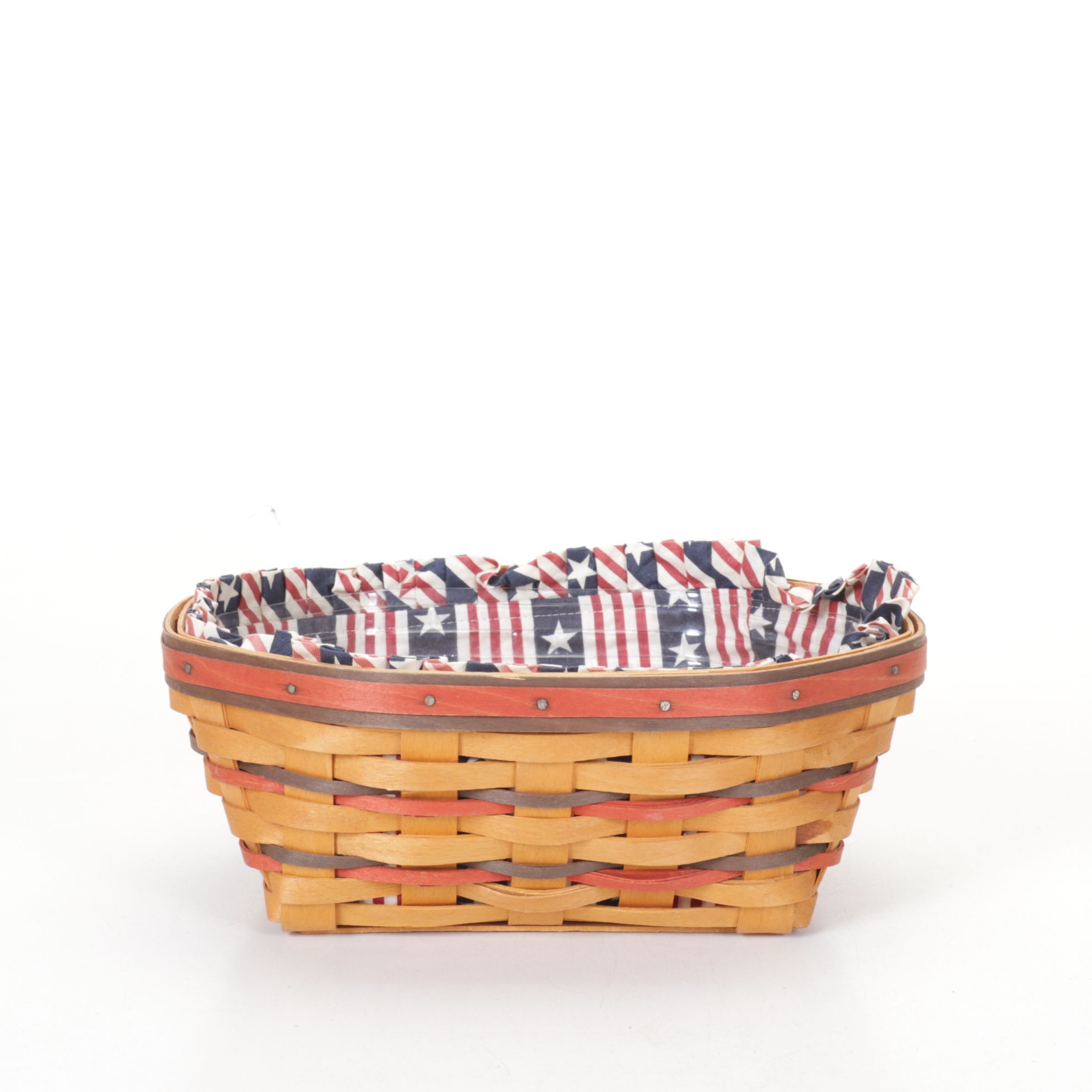 Longaberger "Bee Basket" with Other Patriotic Woven Baskets