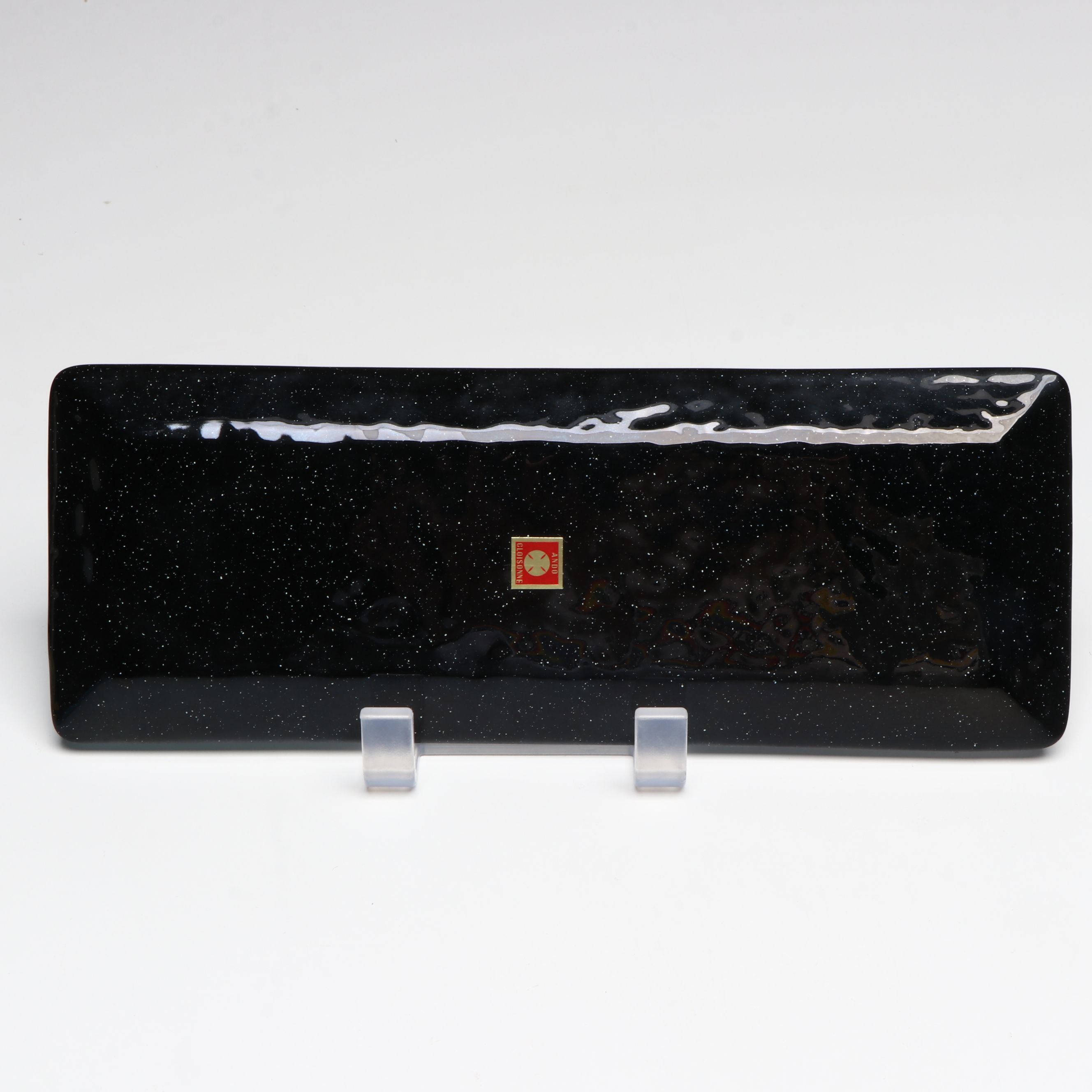 Japanese Ando Cloisonné Floral and Landscape Motif Enamel Trays