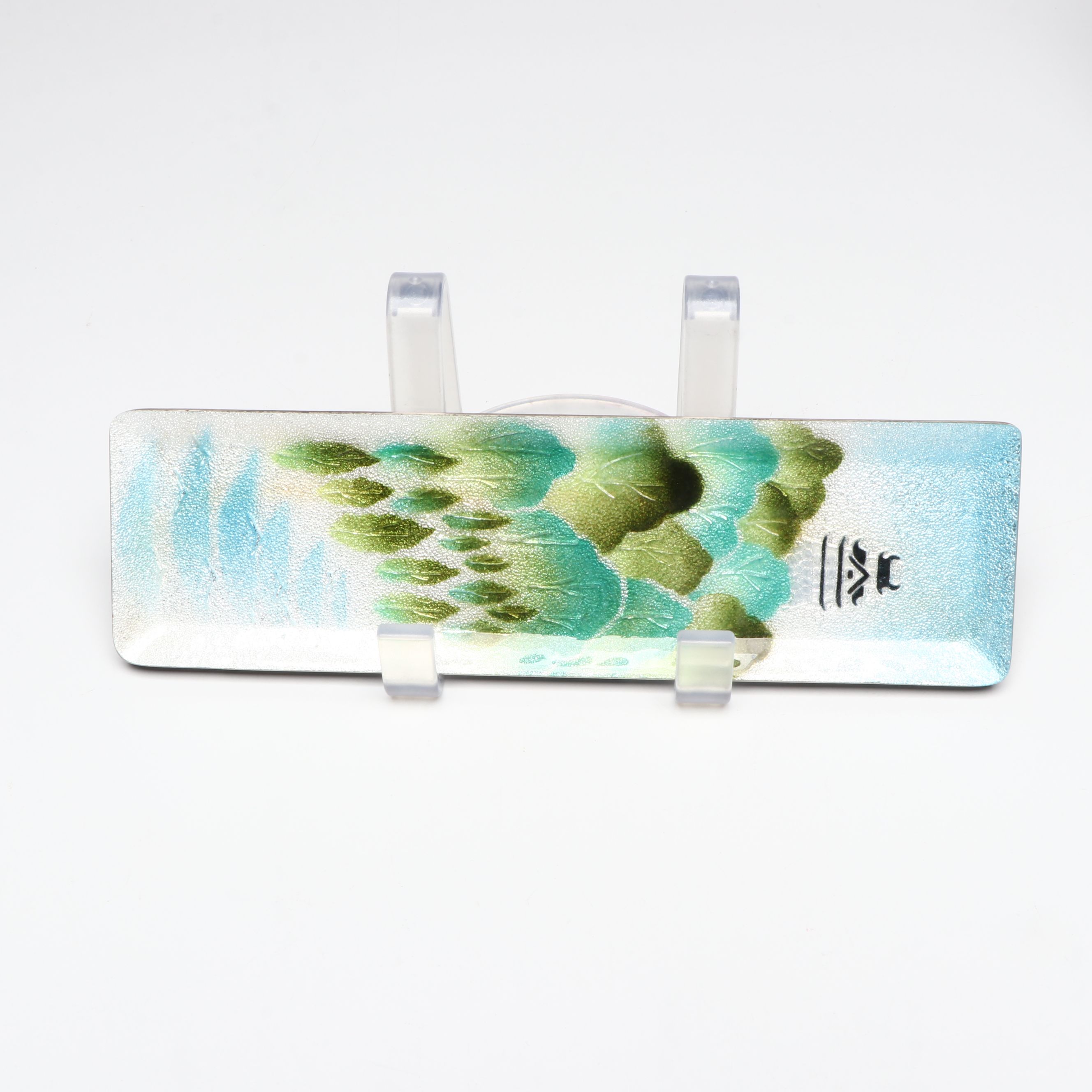 Japanese Ando Cloisonné Floral and Landscape Motif Enamel Trays