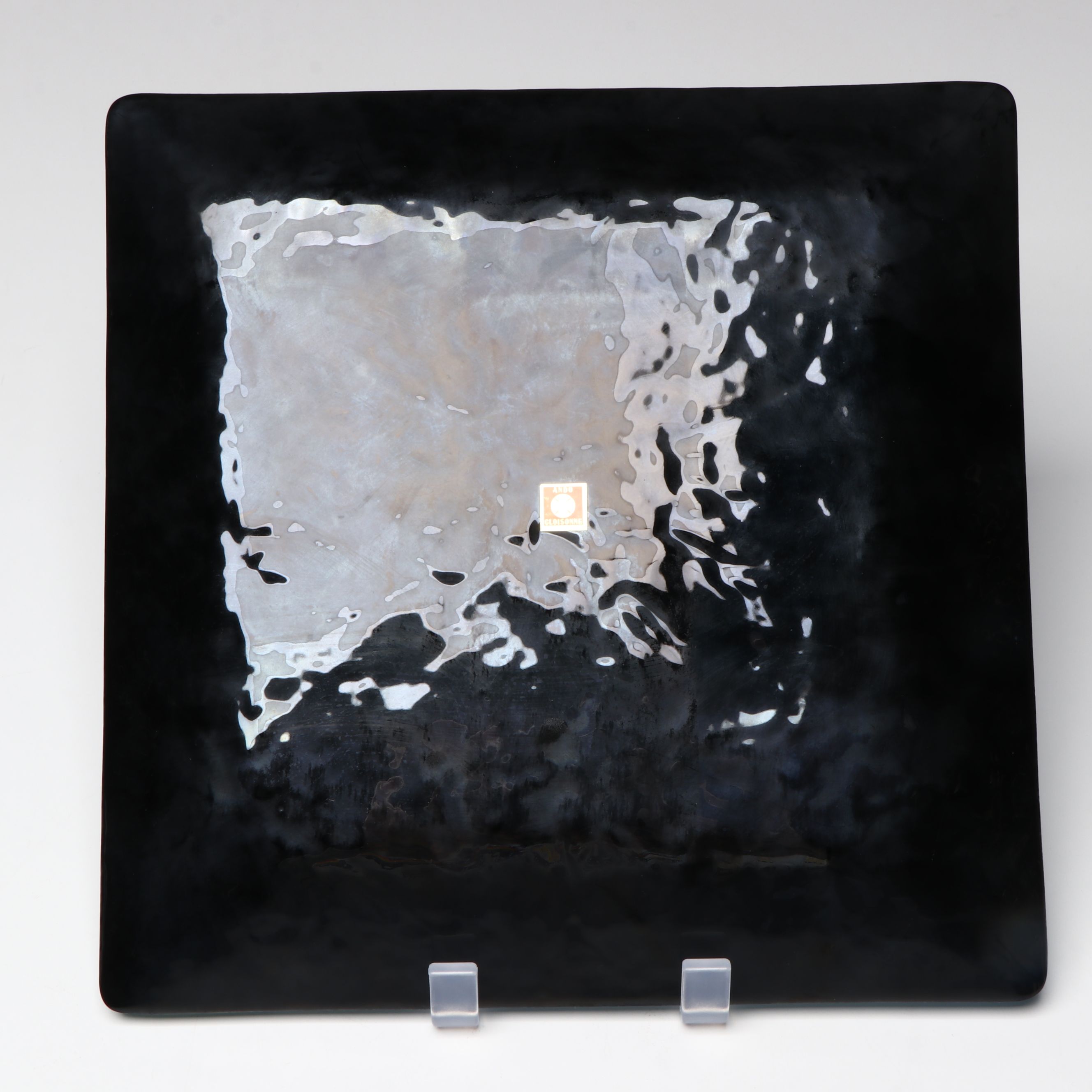 Japanese Ando Cloisonné Floral and Landscape Motif Enamel Trays