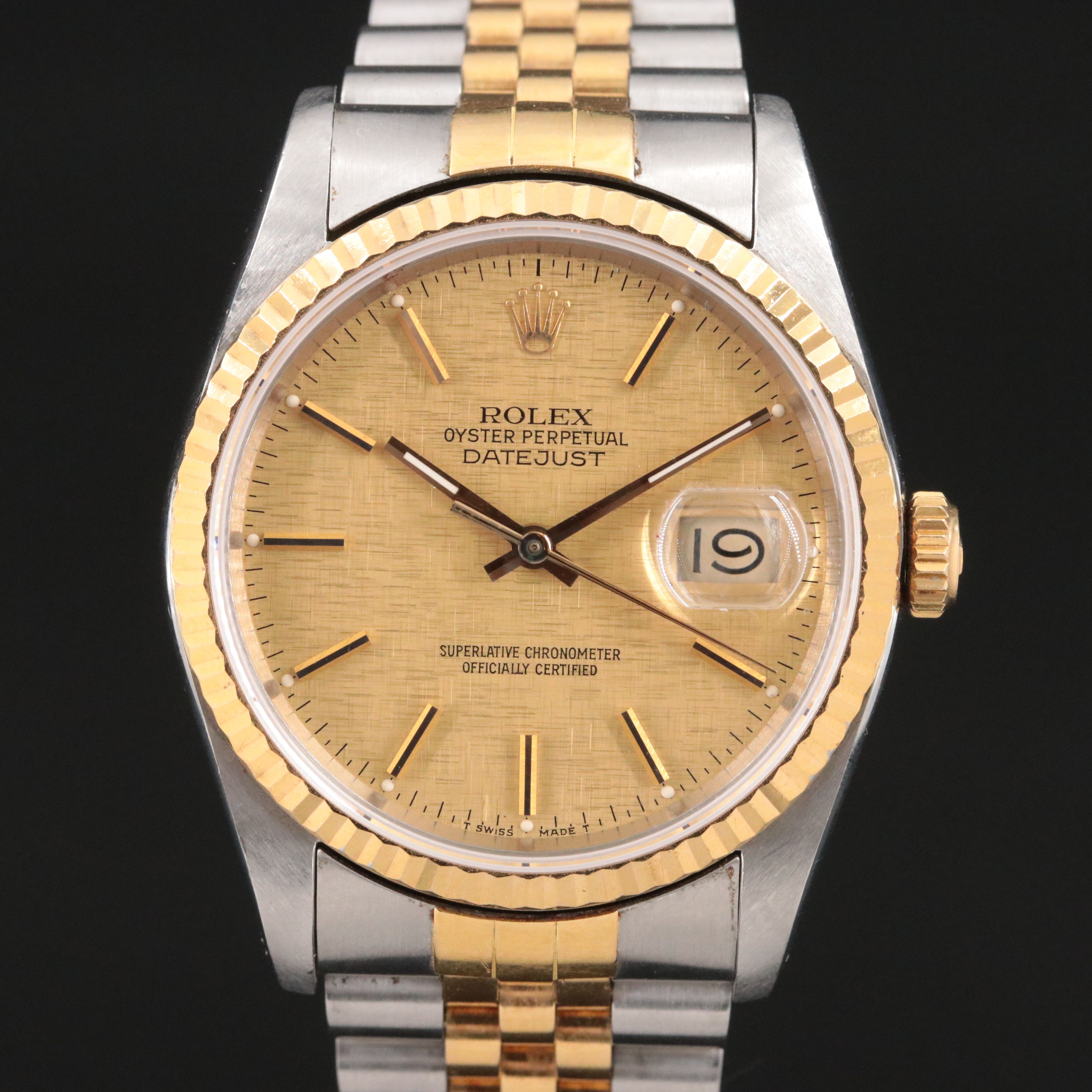 Rolex Datejust 16233 Rolesor Vintage Watch c.1988