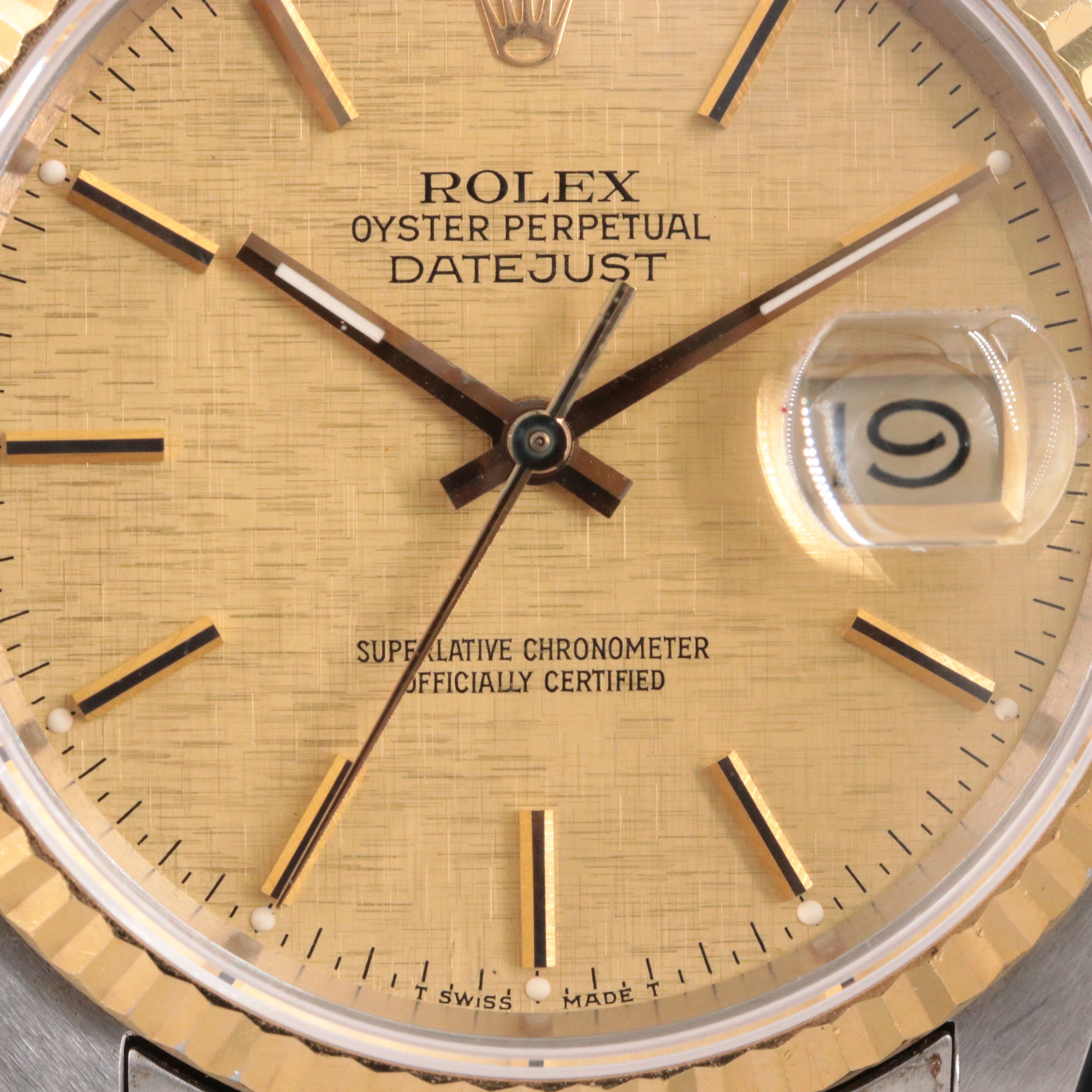 Rolex Datejust 16233 Rolesor Vintage Watch c.1988
