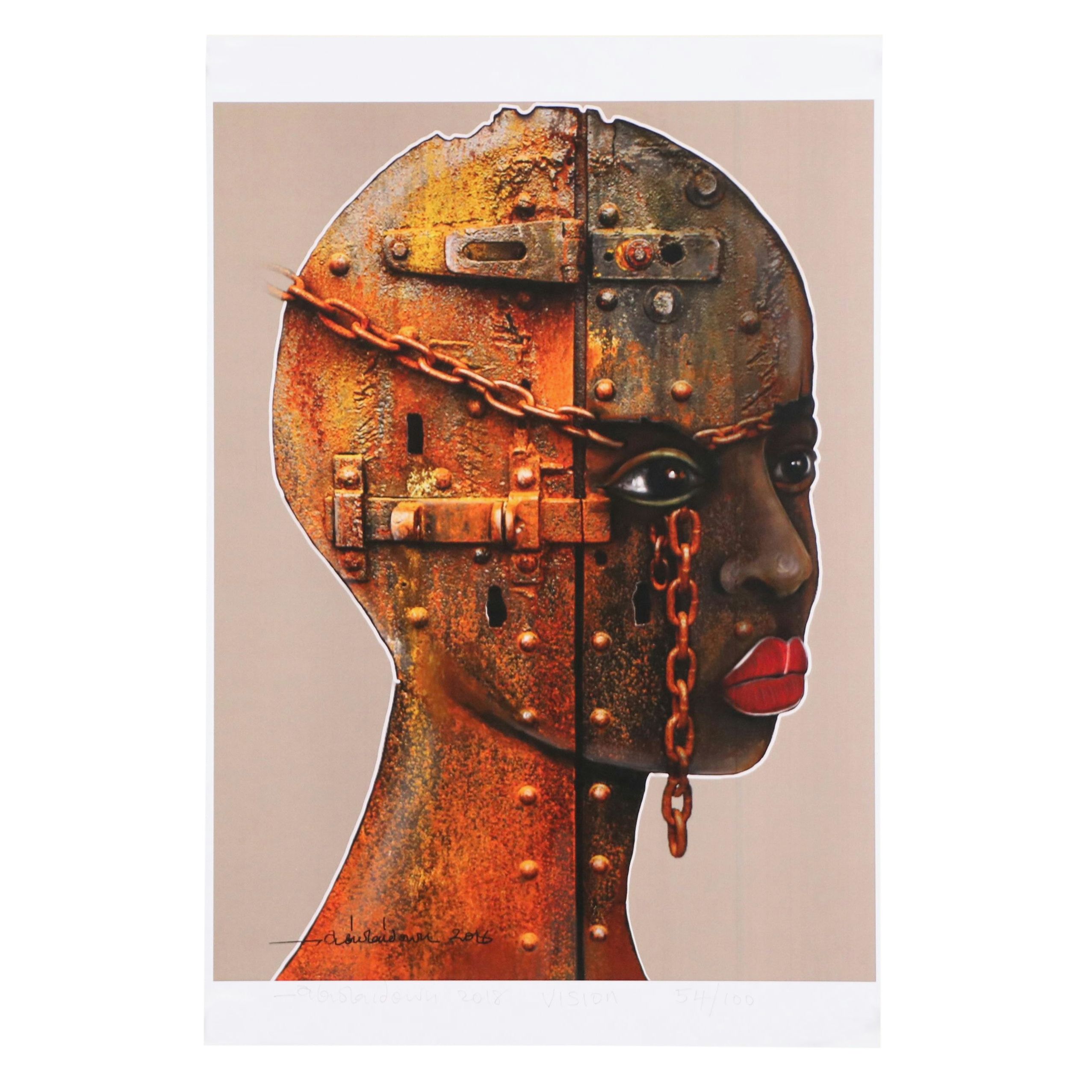 Abiola Idowu Offset Lithograph "Vision," 2018