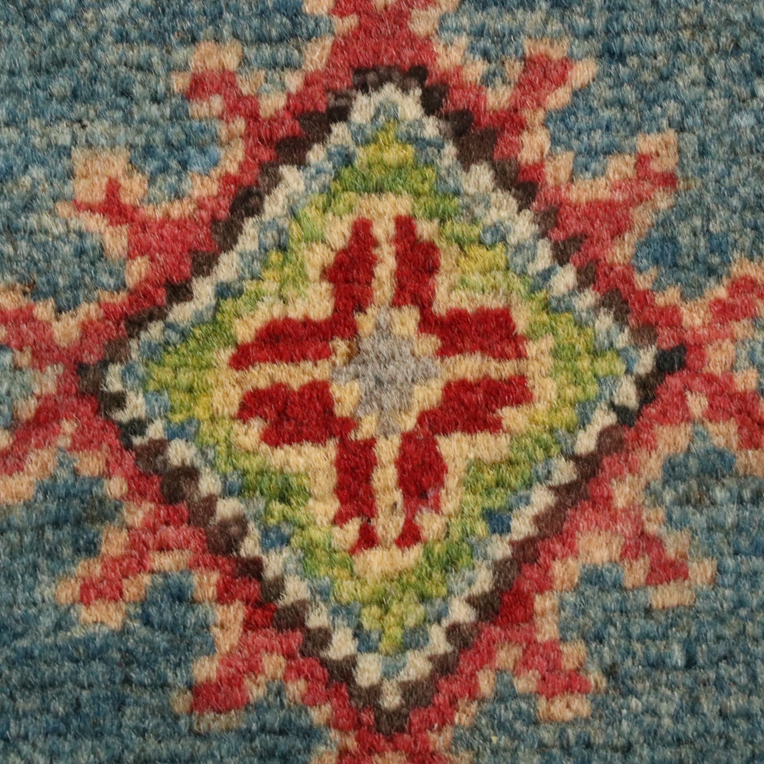 2'4 x 6' Hand-Knotted Afghan Kazak Carpet Runner