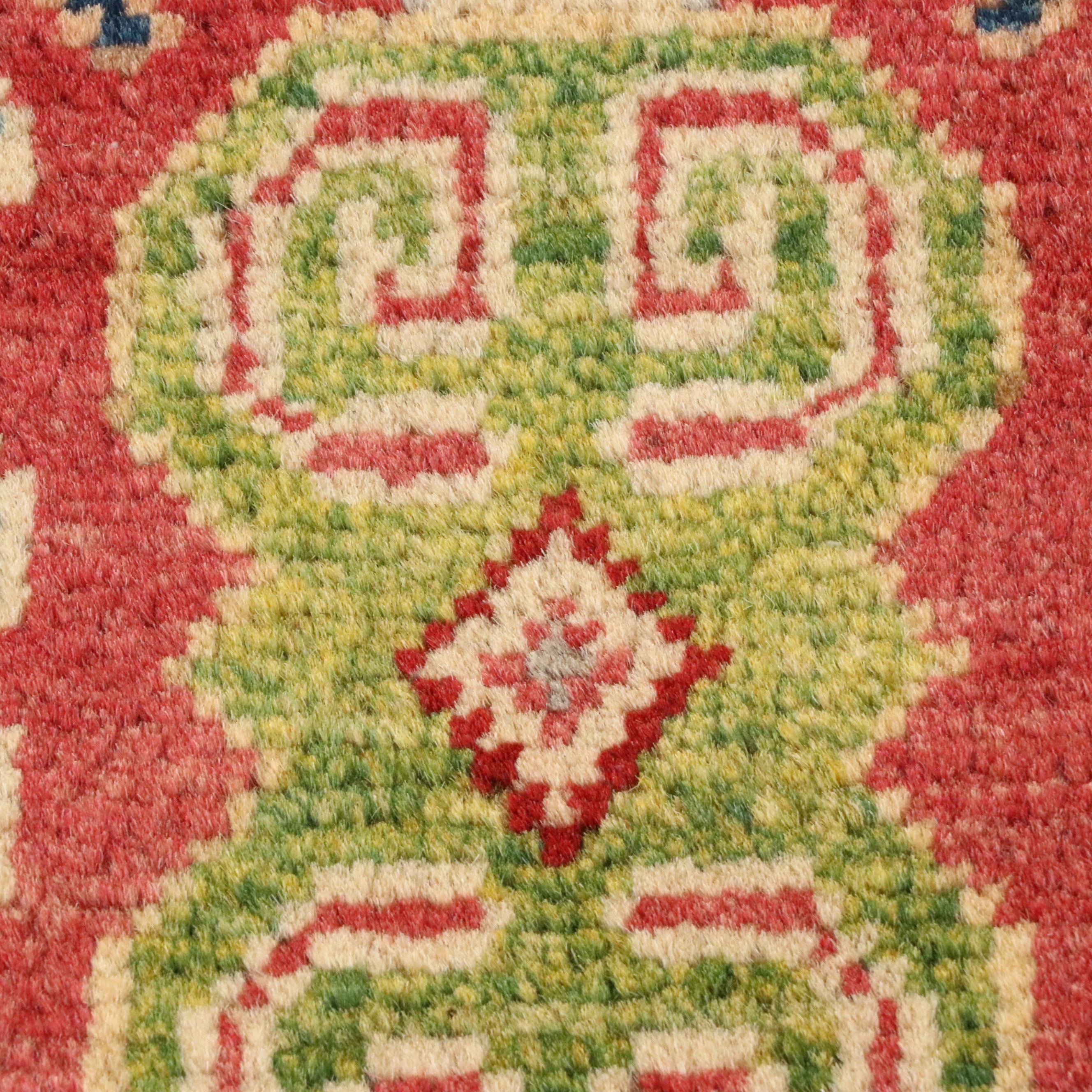 2'4 x 6' Hand-Knotted Afghan Kazak Carpet Runner