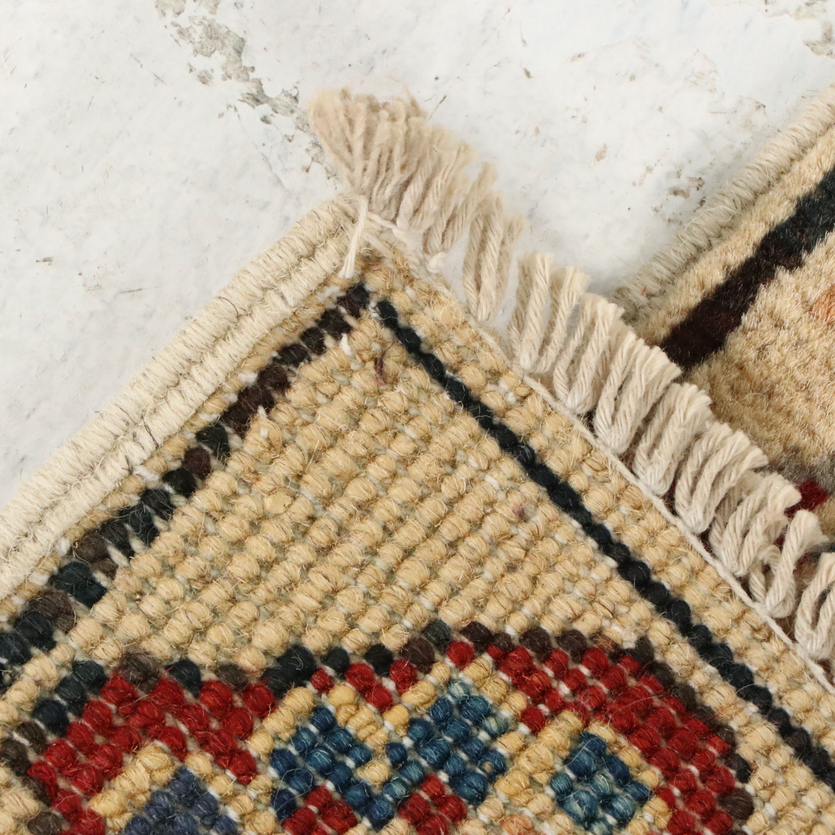 2'4 x 6' Hand-Knotted Afghan Kazak Carpet Runner