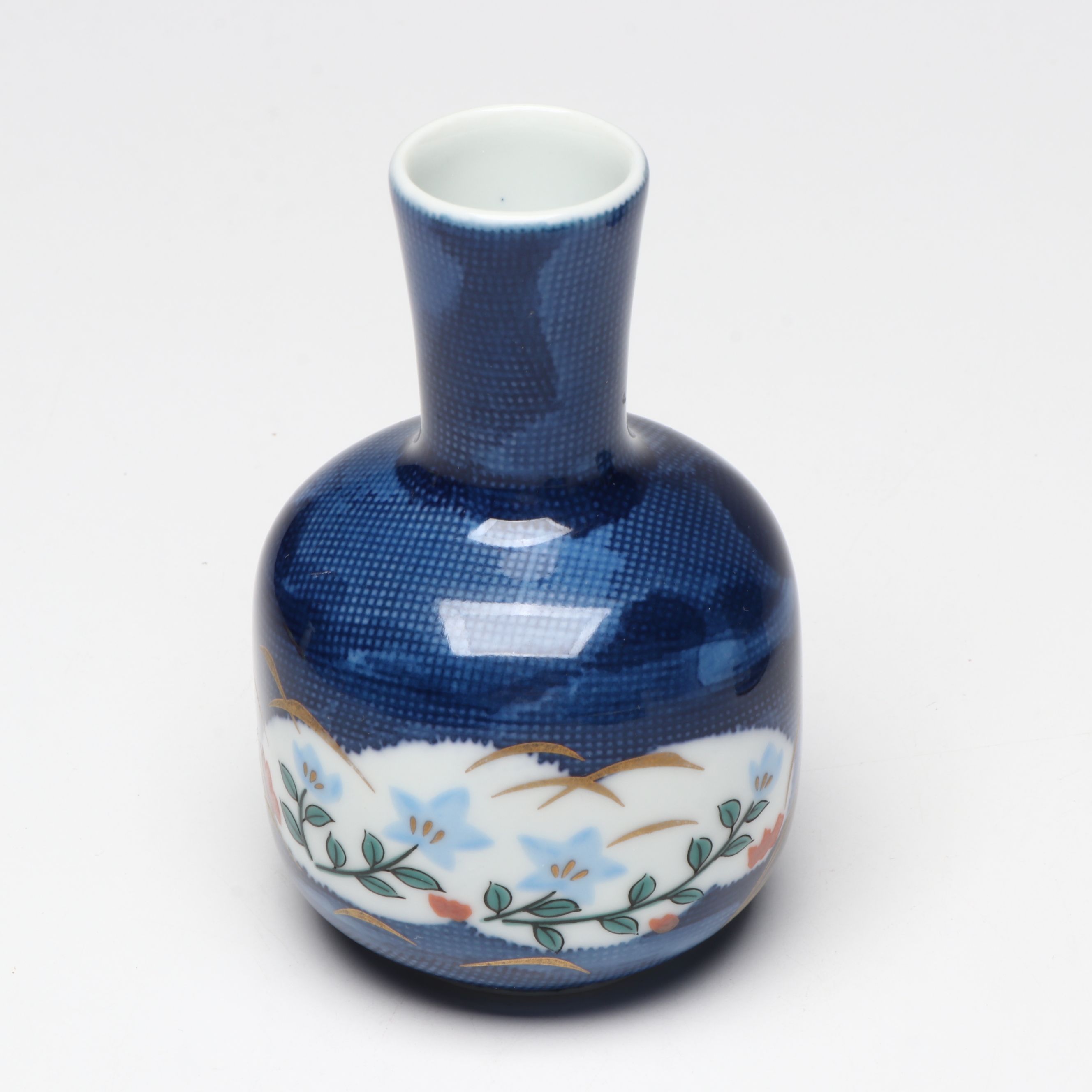 Japanese Blue and White Porcelain Sake Set, Lidded Chawan Bowls and More