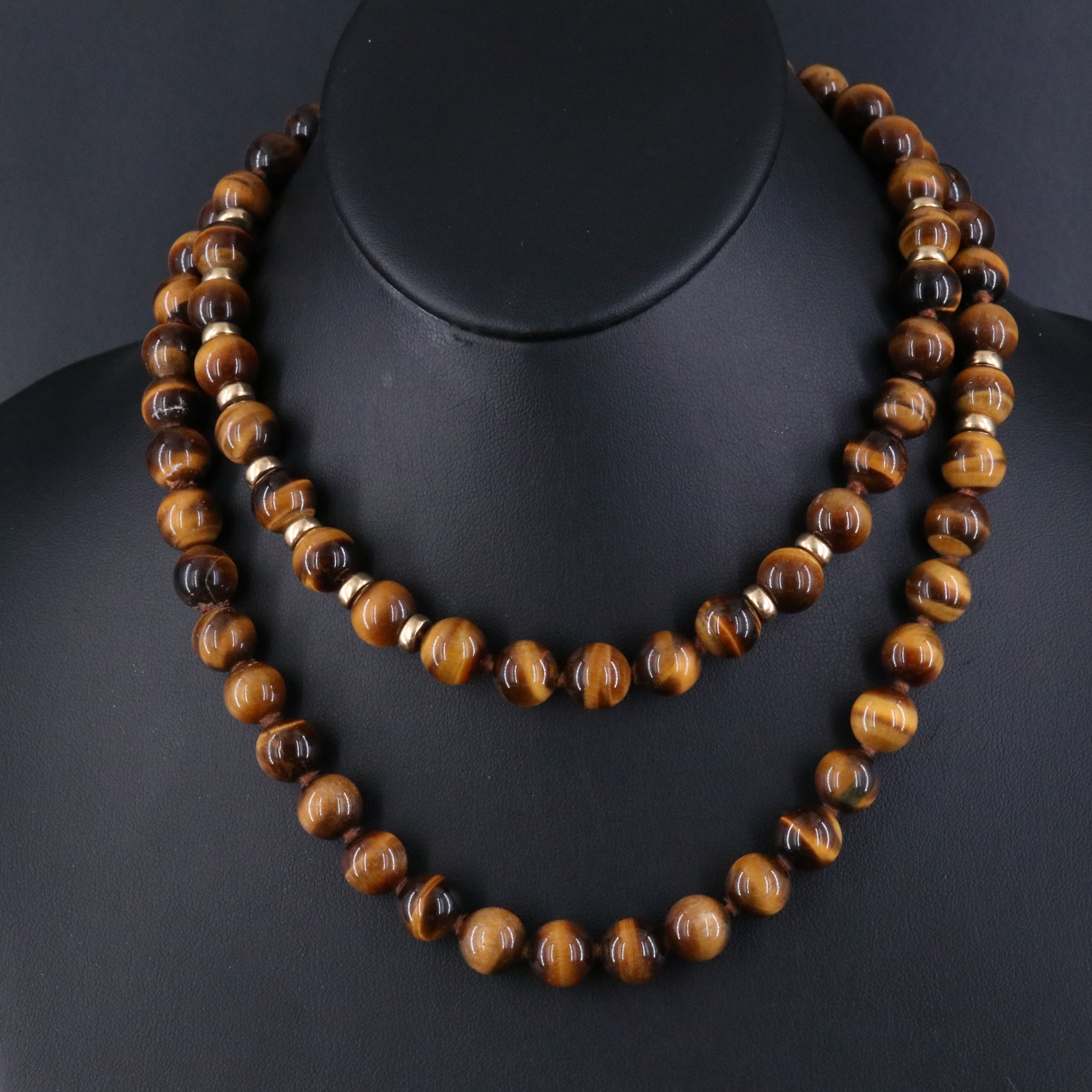 14K Tiger's Eye Endless Necklace
