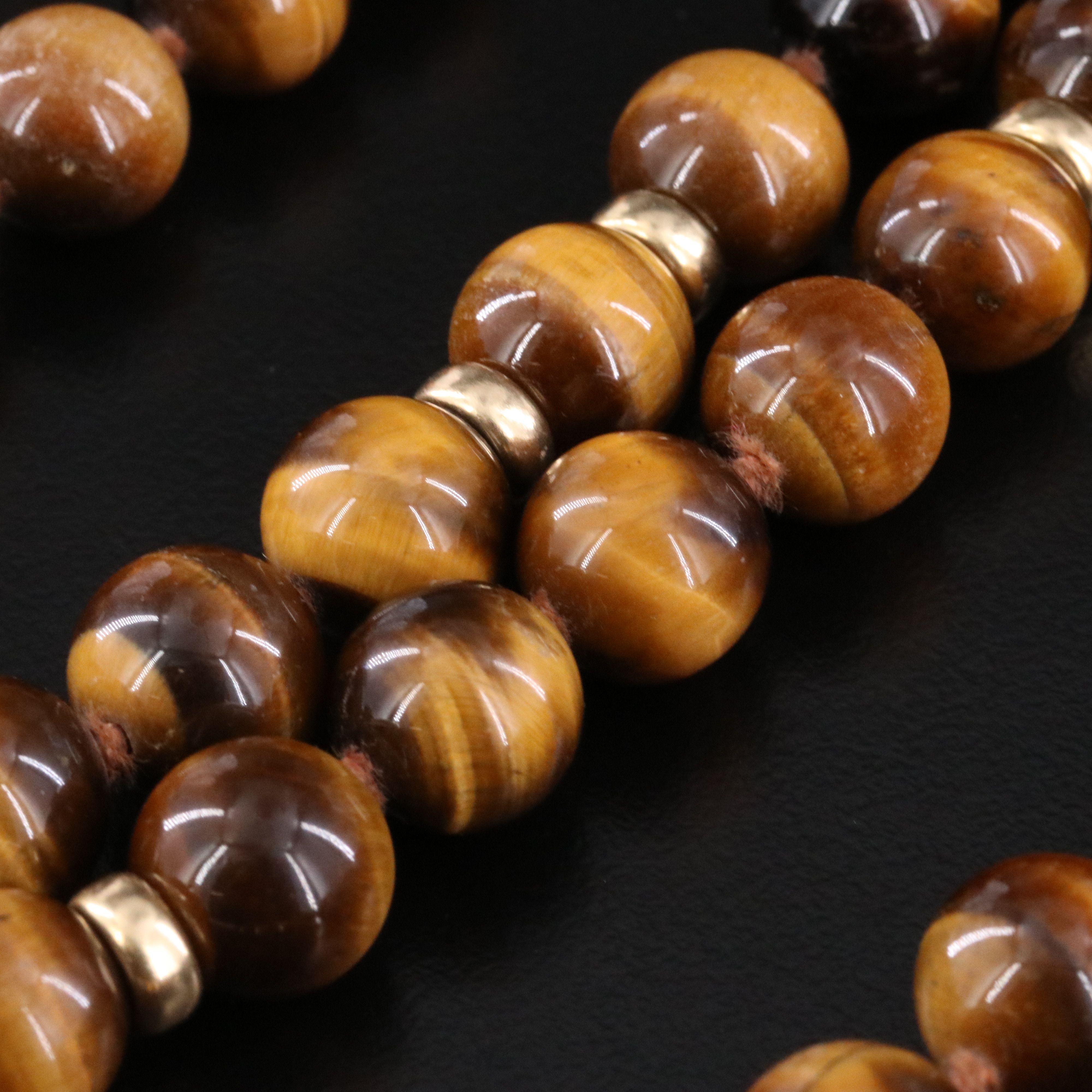 14K Tiger's Eye Endless Necklace