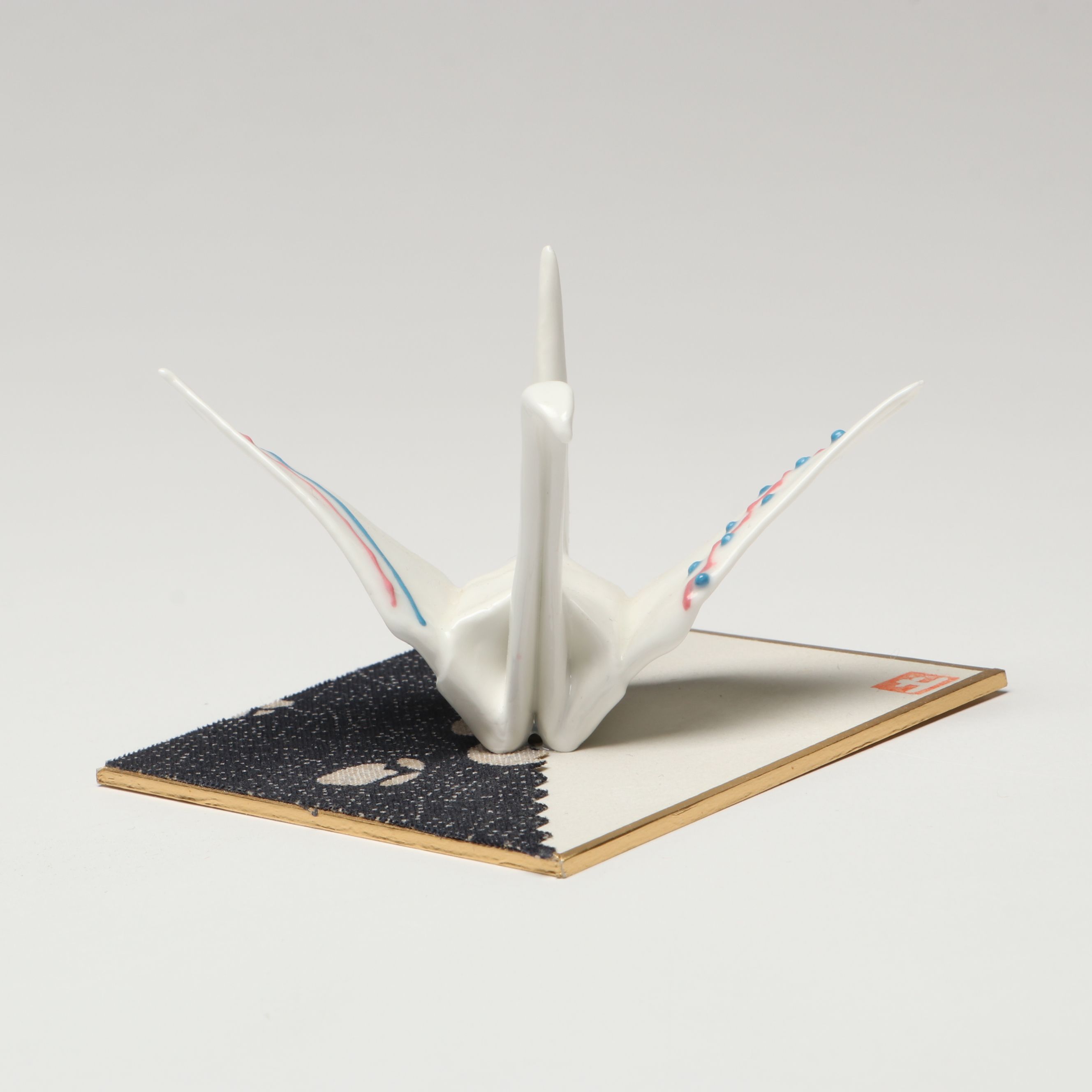 Japanese Origami Crane and Fish Ceramic Chopstick Rests