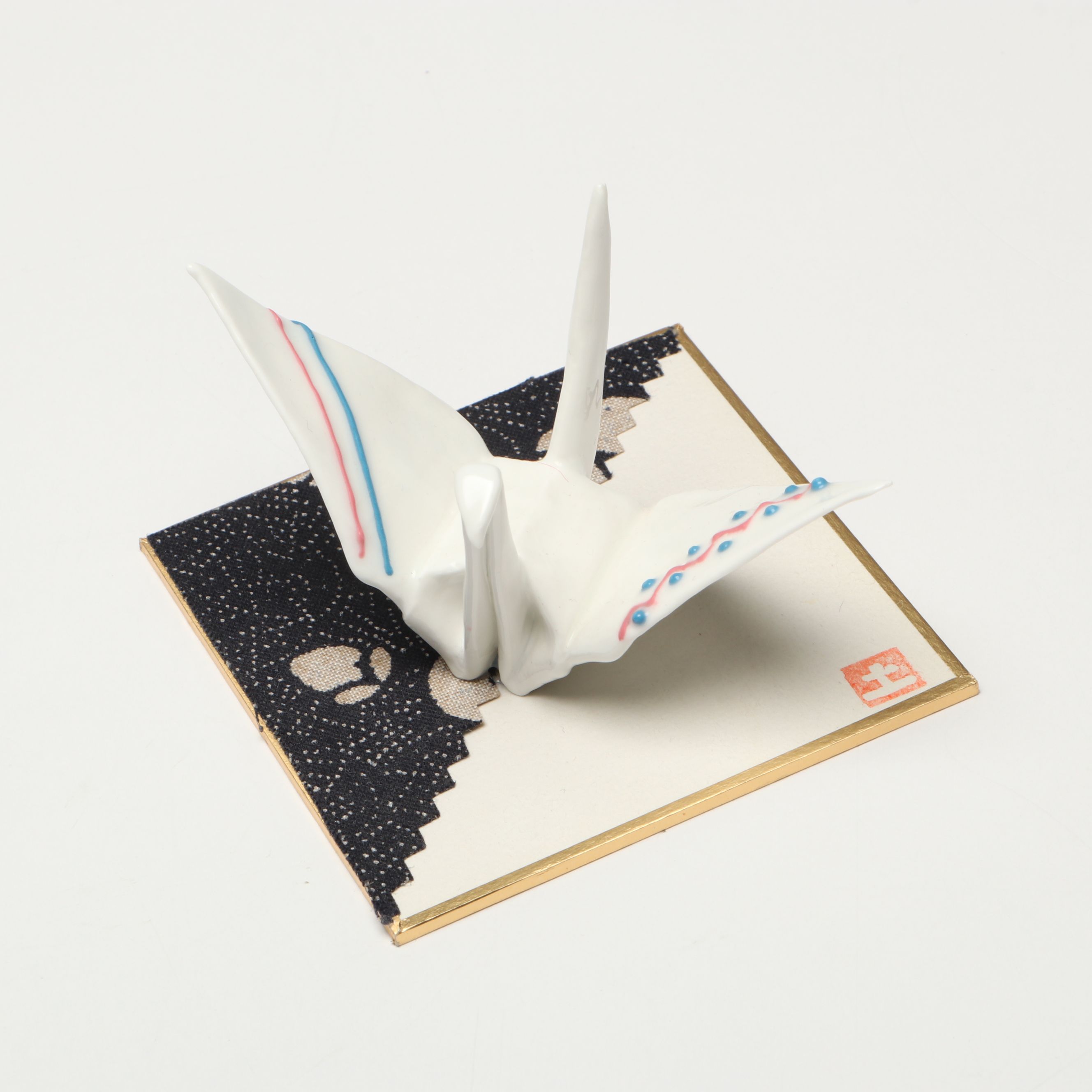 Japanese Origami Crane and Fish Ceramic Chopstick Rests