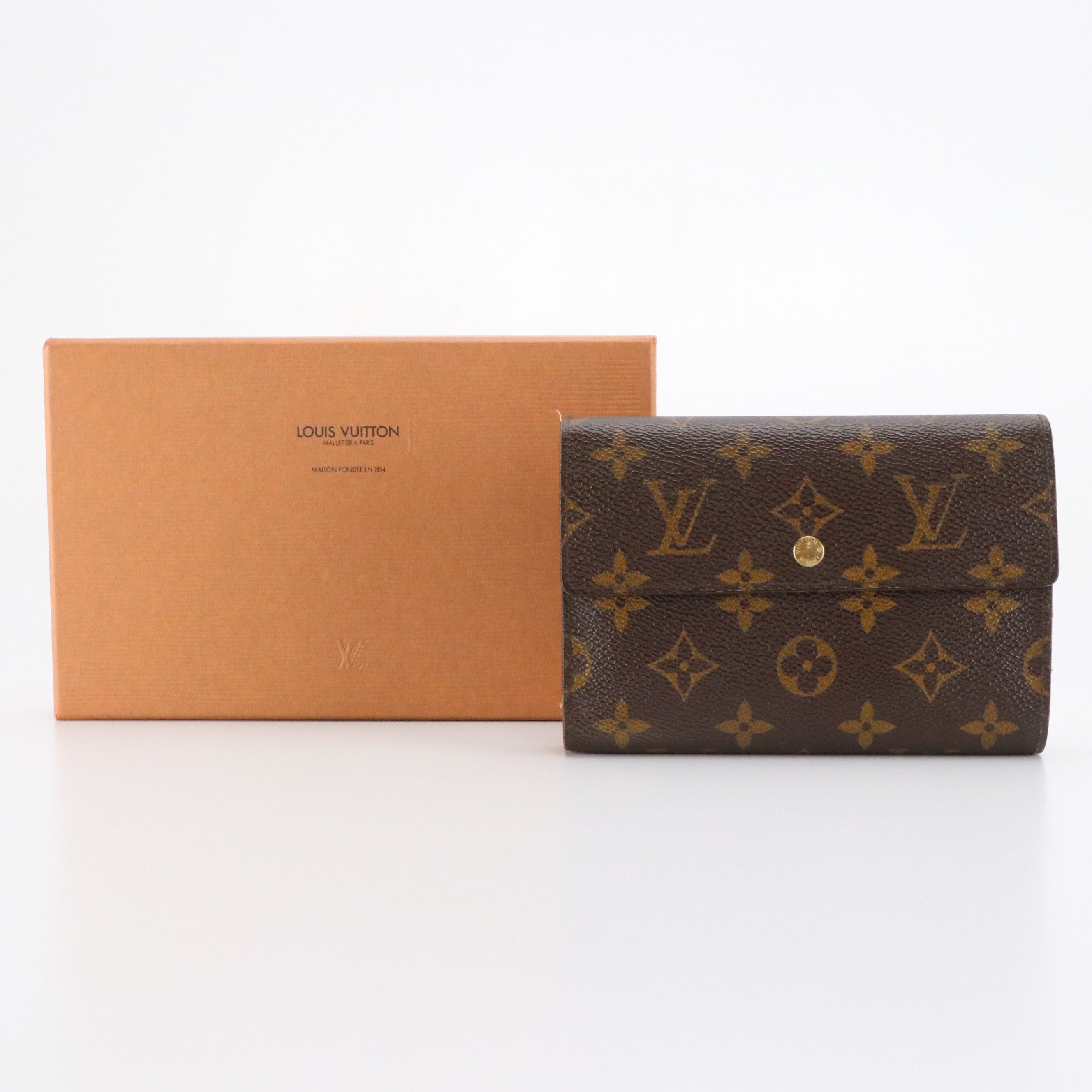 Louis Vuitton Porte-Trésor and ID Case in Monogram Canvas with Box
