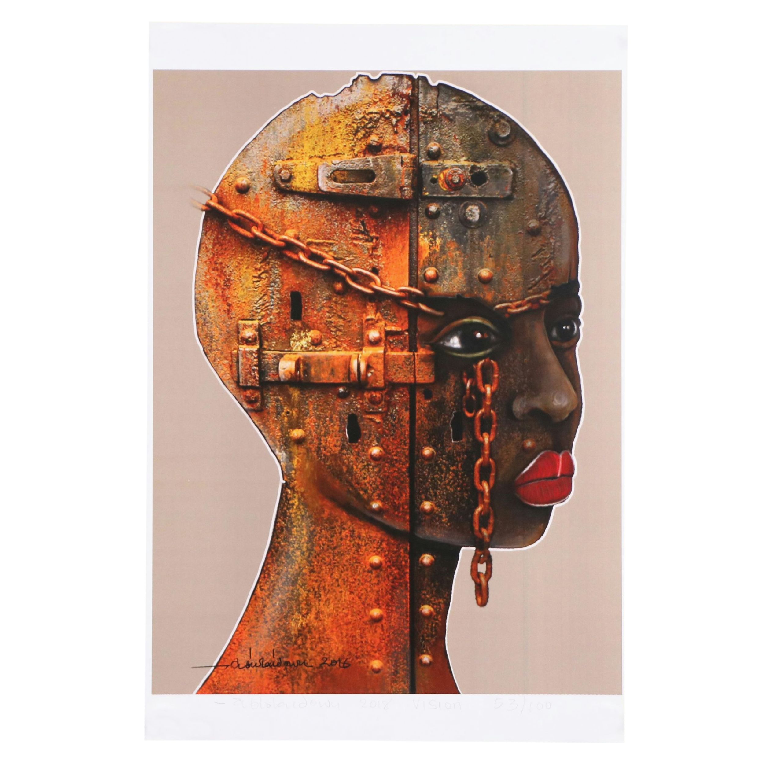 Abiola Idowu Offset Lithograph "Vision," 2018