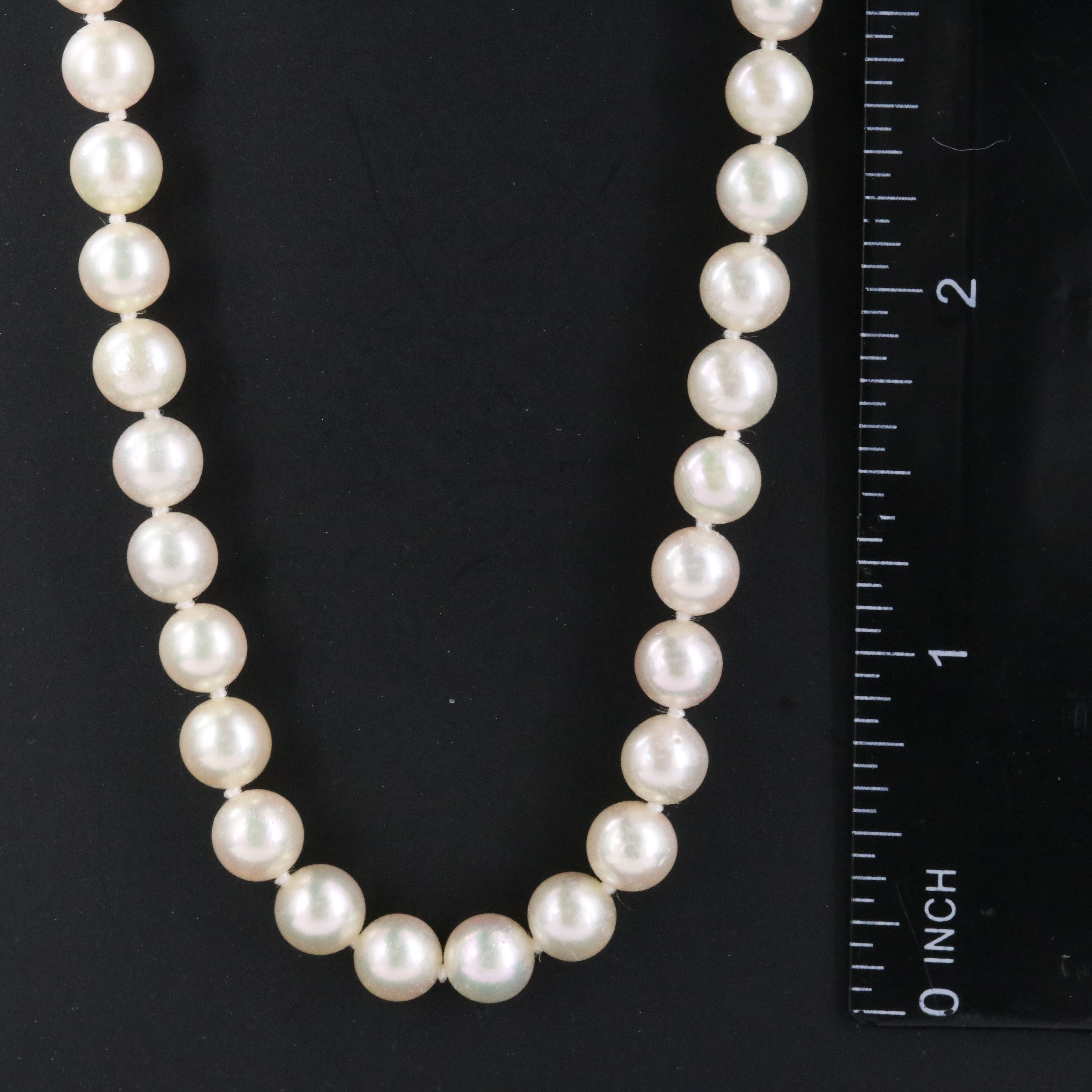 Pearl Necklace with 14K Clasp