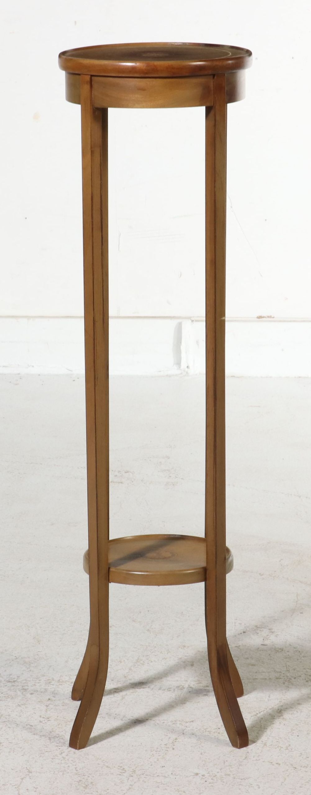 Federal Style Inlaid Mahogany Pedestal Plant Stand, Late 20th Century