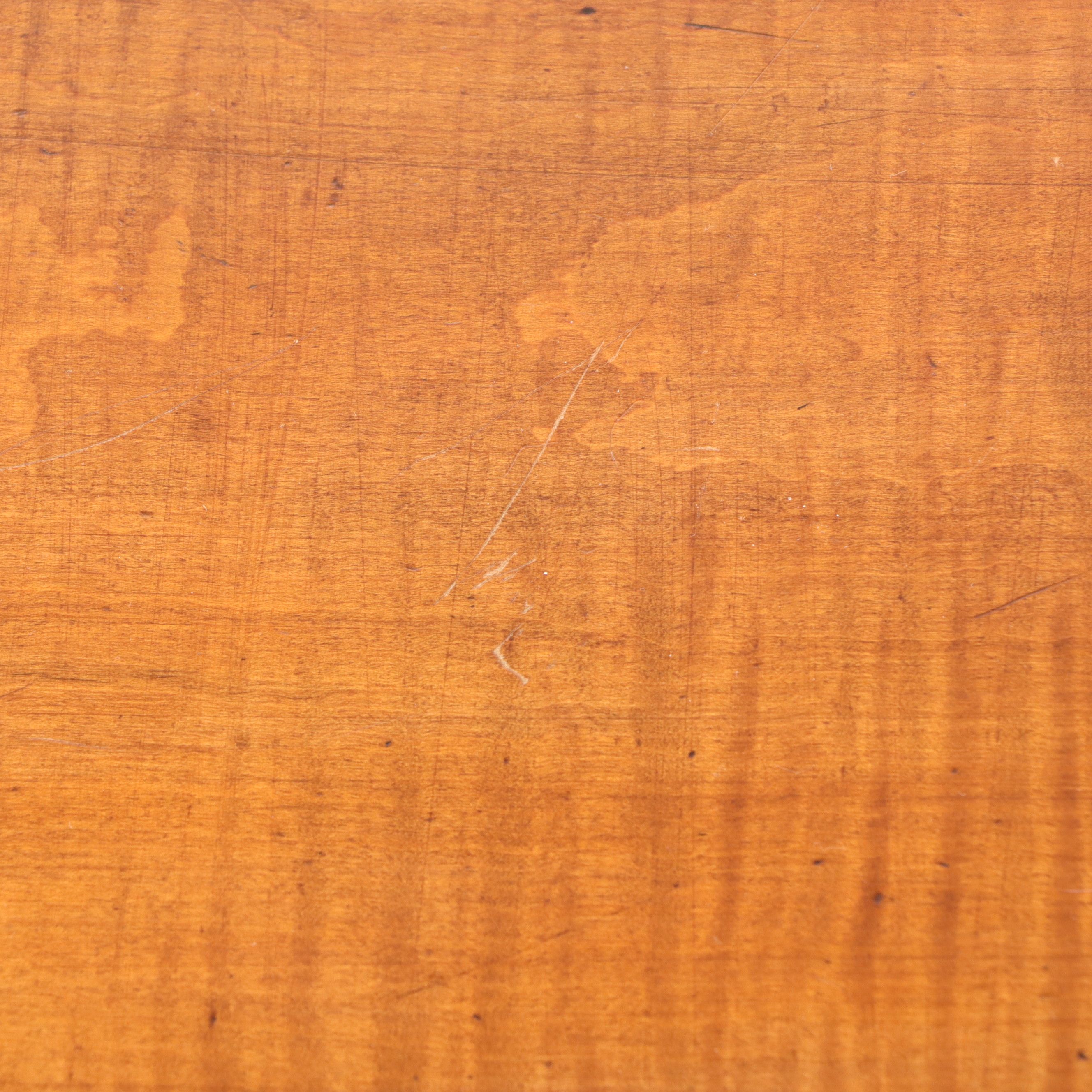 Federal Style Tiger Maple Candlestand, 20th Century