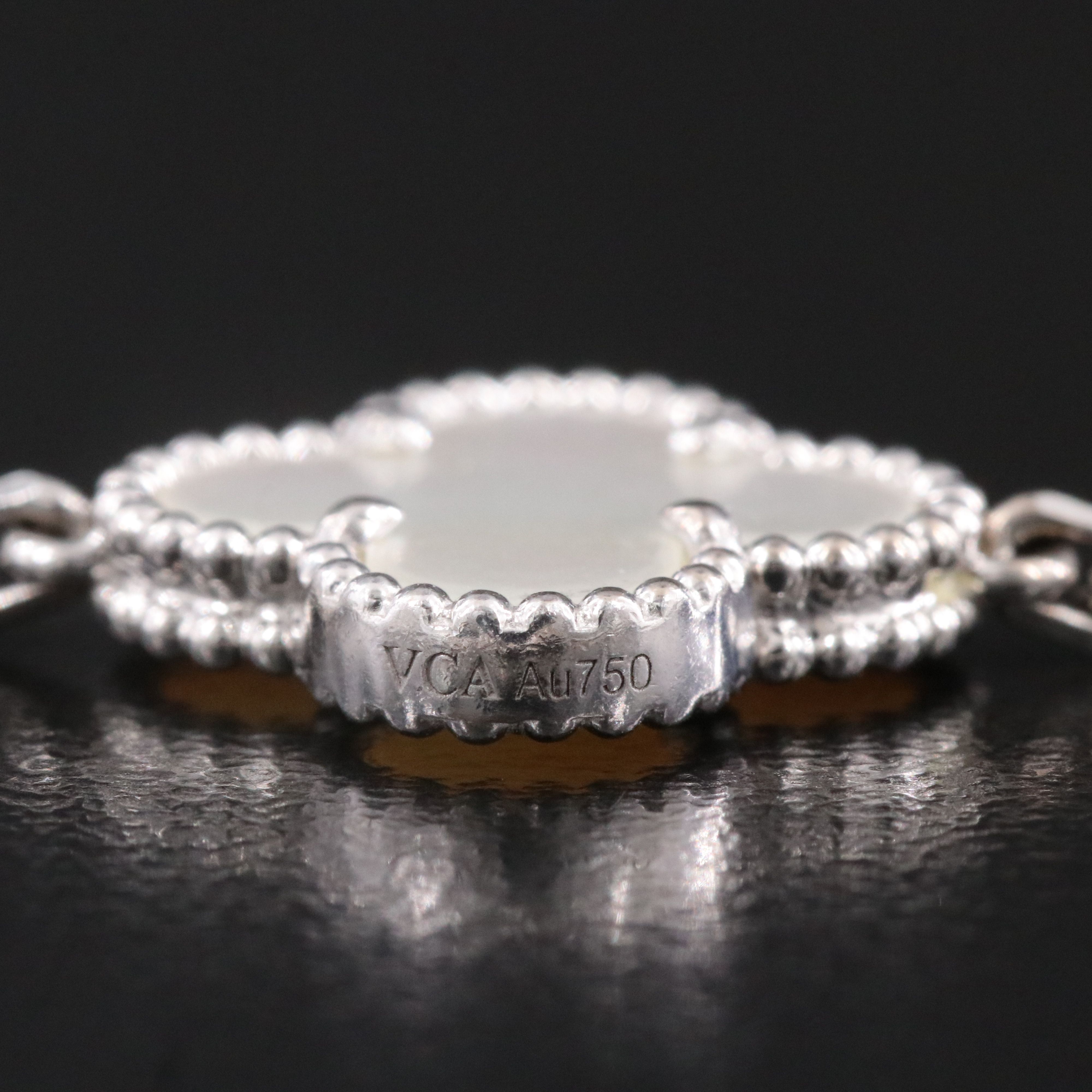 Van Cleef & Arpels Vintage Alhambra 18K 10 Motif Necklace with COA