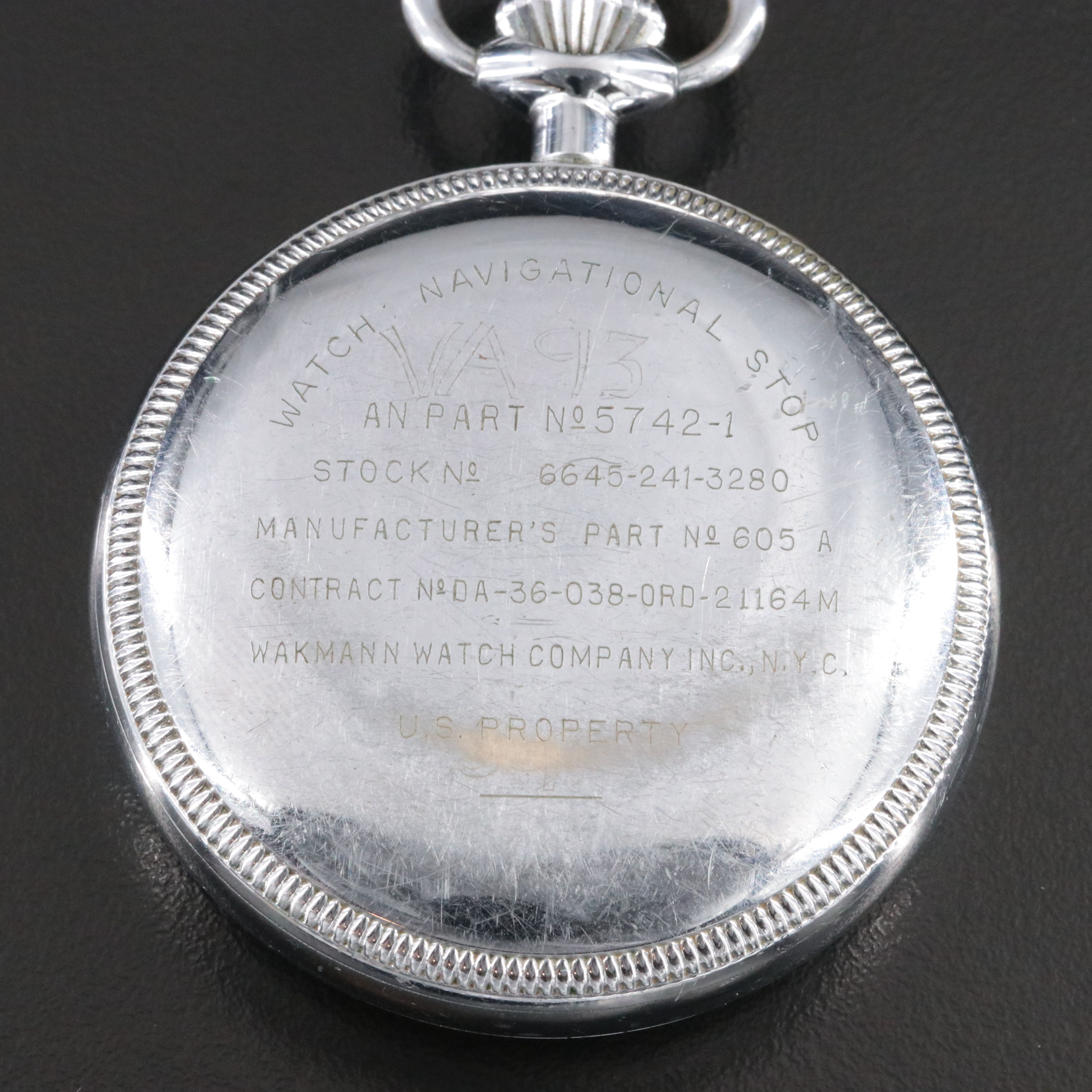 Wakmann U.S. Military Navigational Stop Watch/Pocket Watch