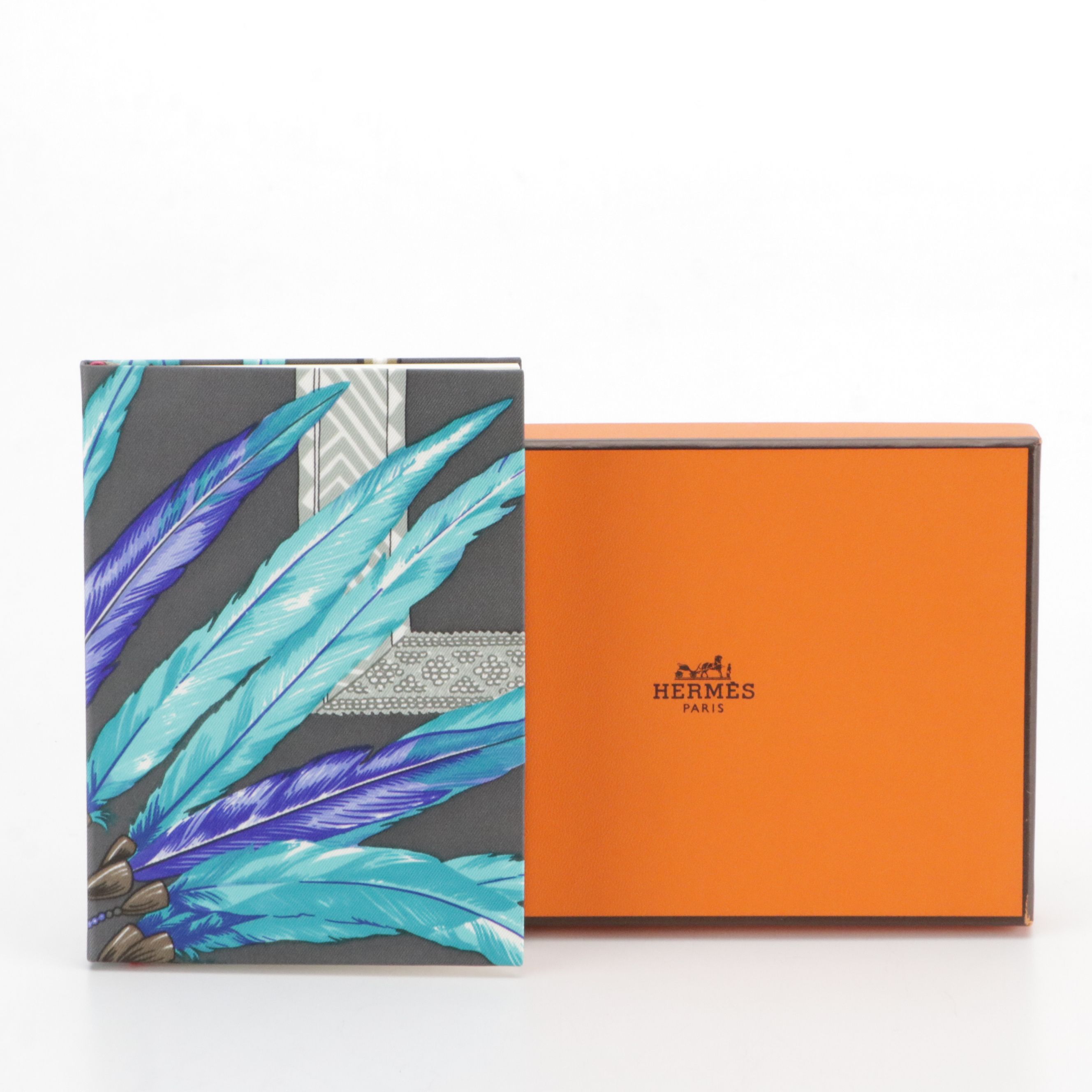 Hermès "Brazil" Silk Twill Hardcover A6 Blank Notebook with Box