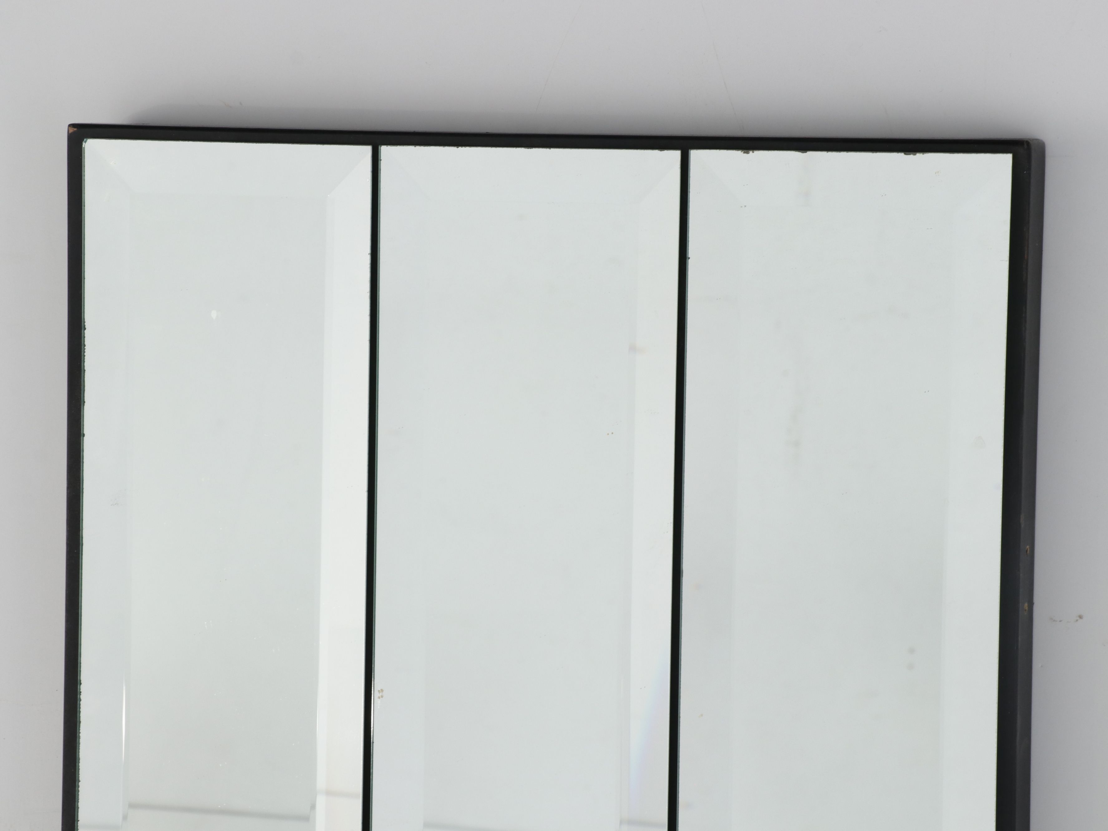 Contemporary Modern Three-Panel Mirrored Room Divider