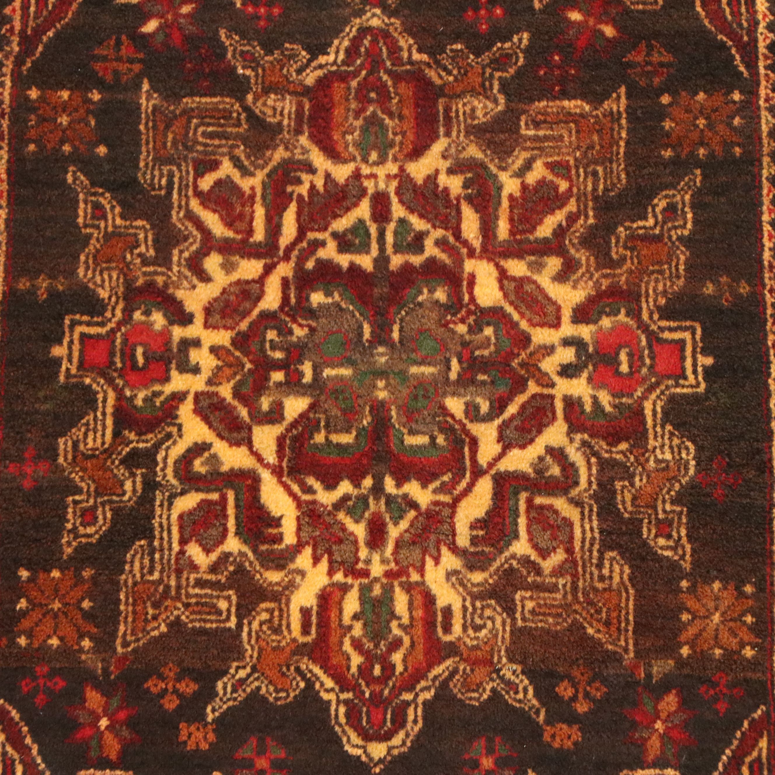 2'10 x 4'10 Hand-Knotted Afghan Baluch Accent Rug