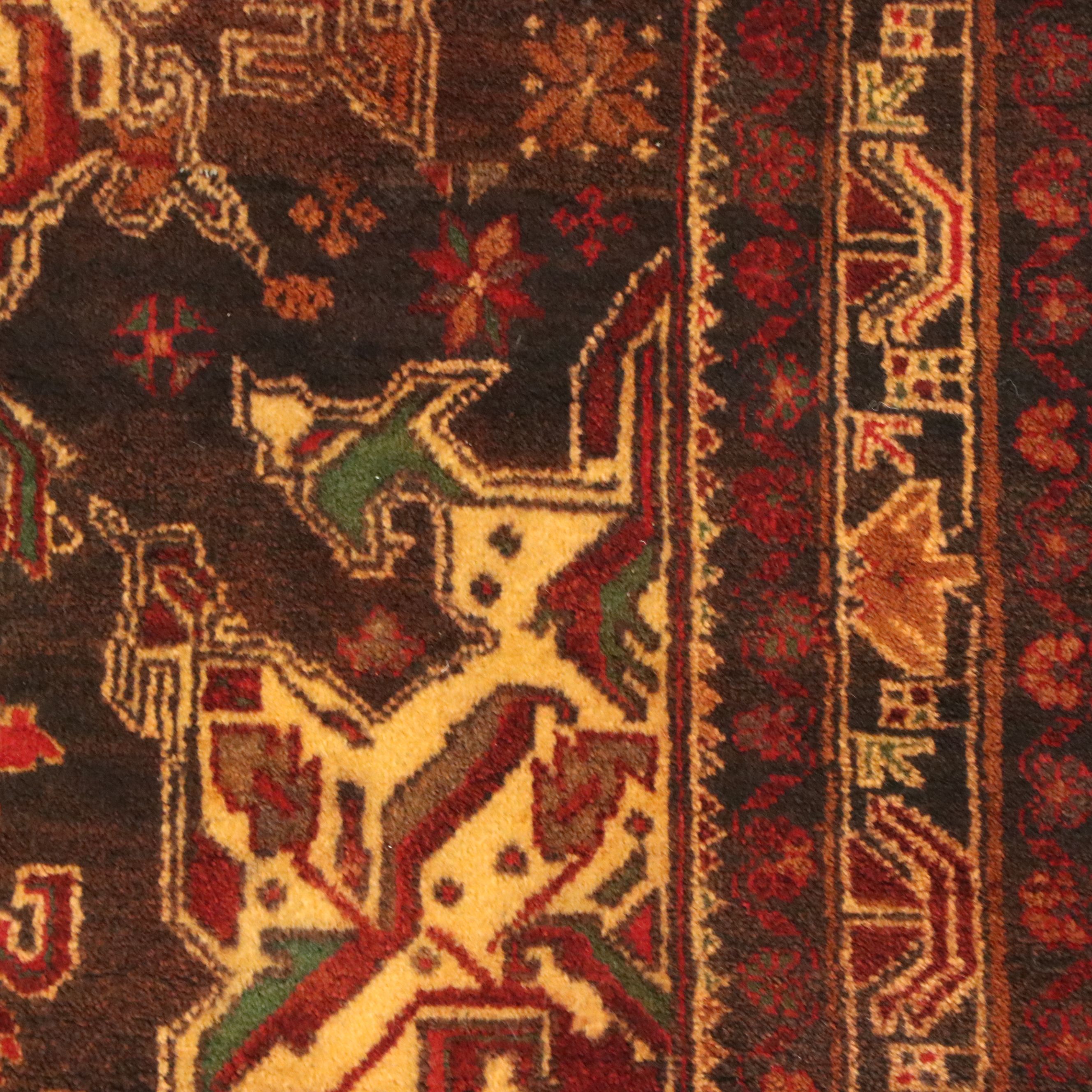 2'10 x 4'10 Hand-Knotted Afghan Baluch Accent Rug