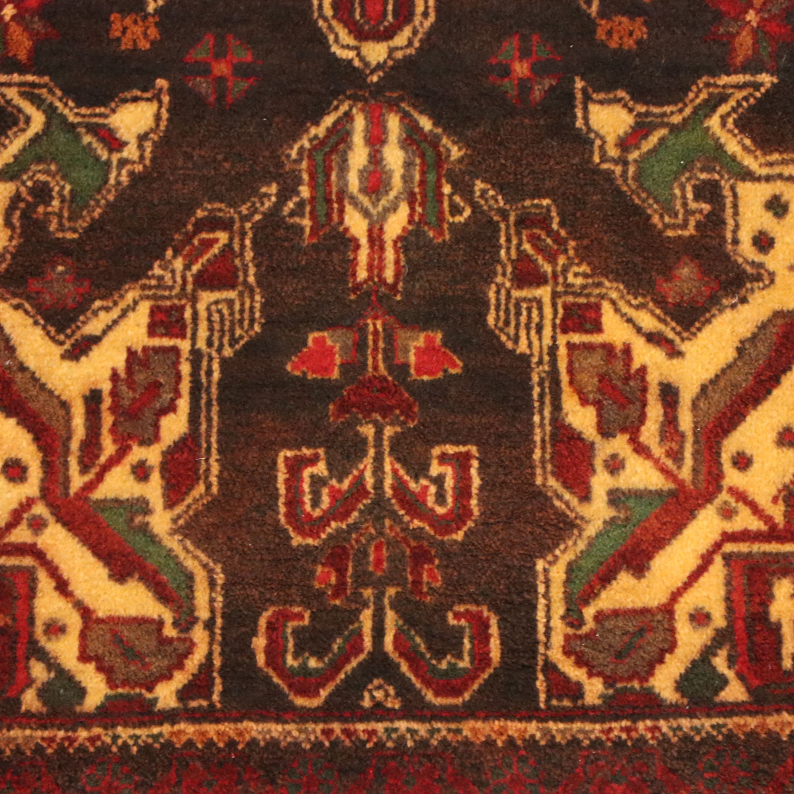 2'10 x 4'10 Hand-Knotted Afghan Baluch Accent Rug