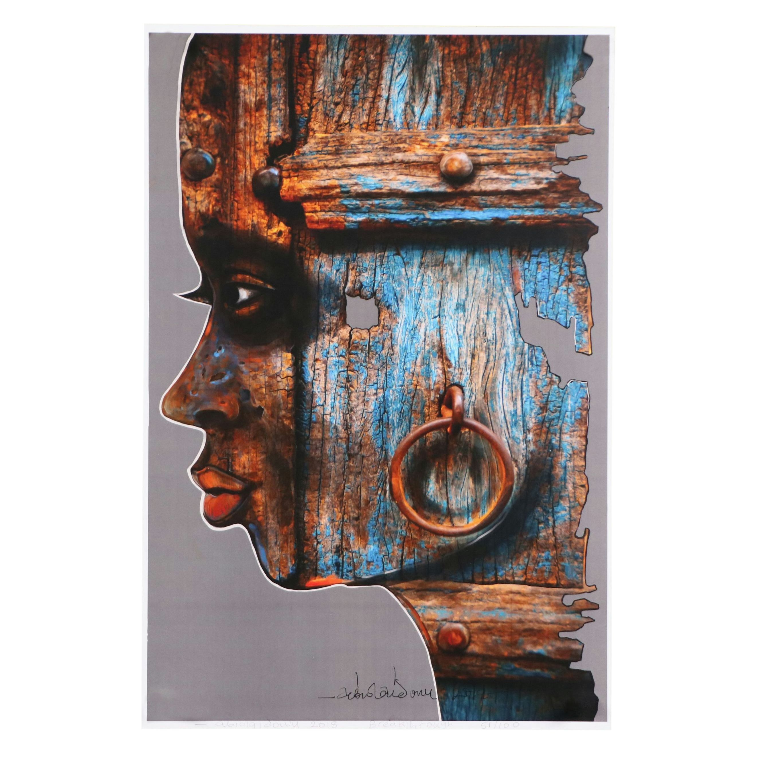 Abiola Idowu Offset Lithograph "Breakthrough," 2018
