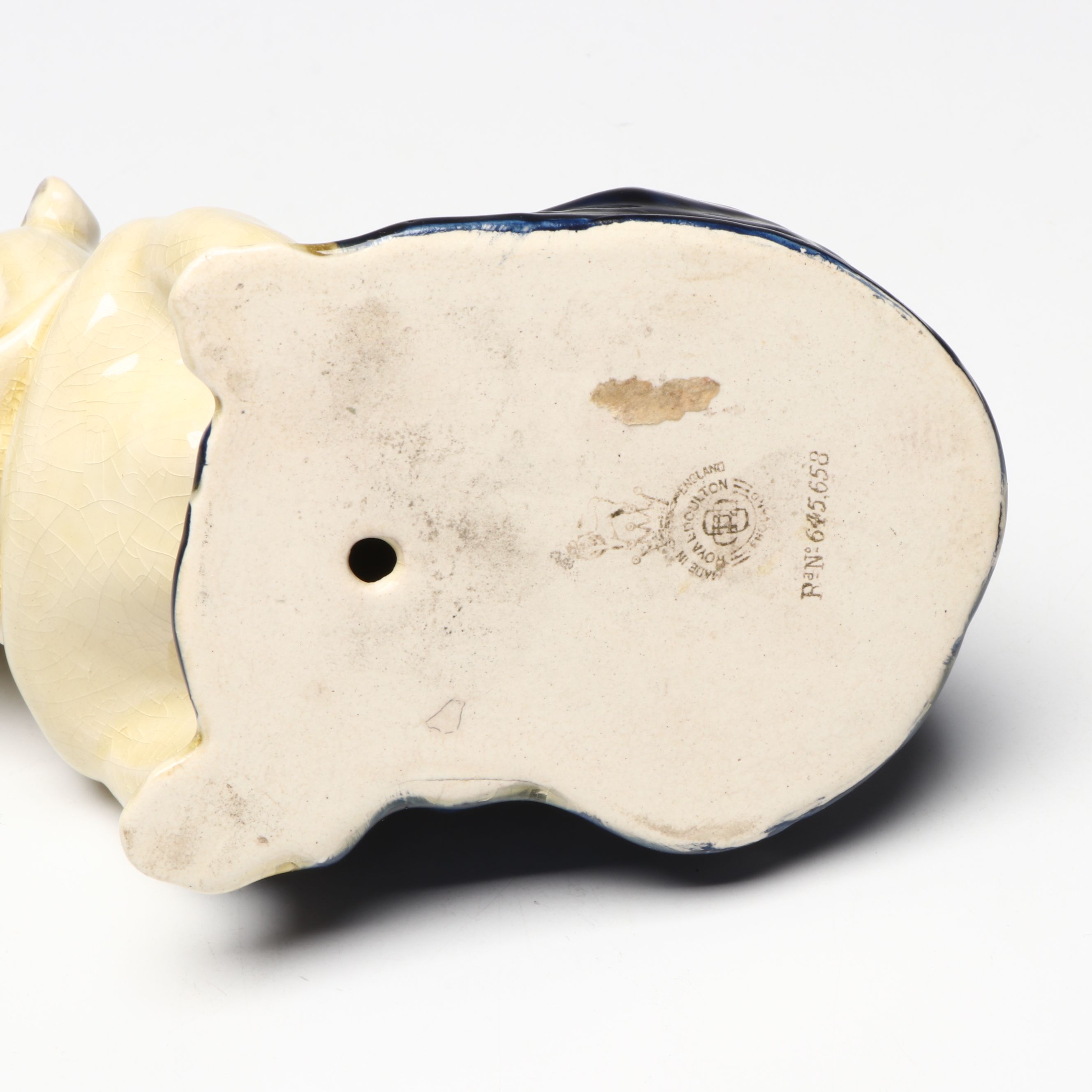 Royal Doulton "Bulldog Seated" Porcelain Figure with Other Metal Dog Doorstop