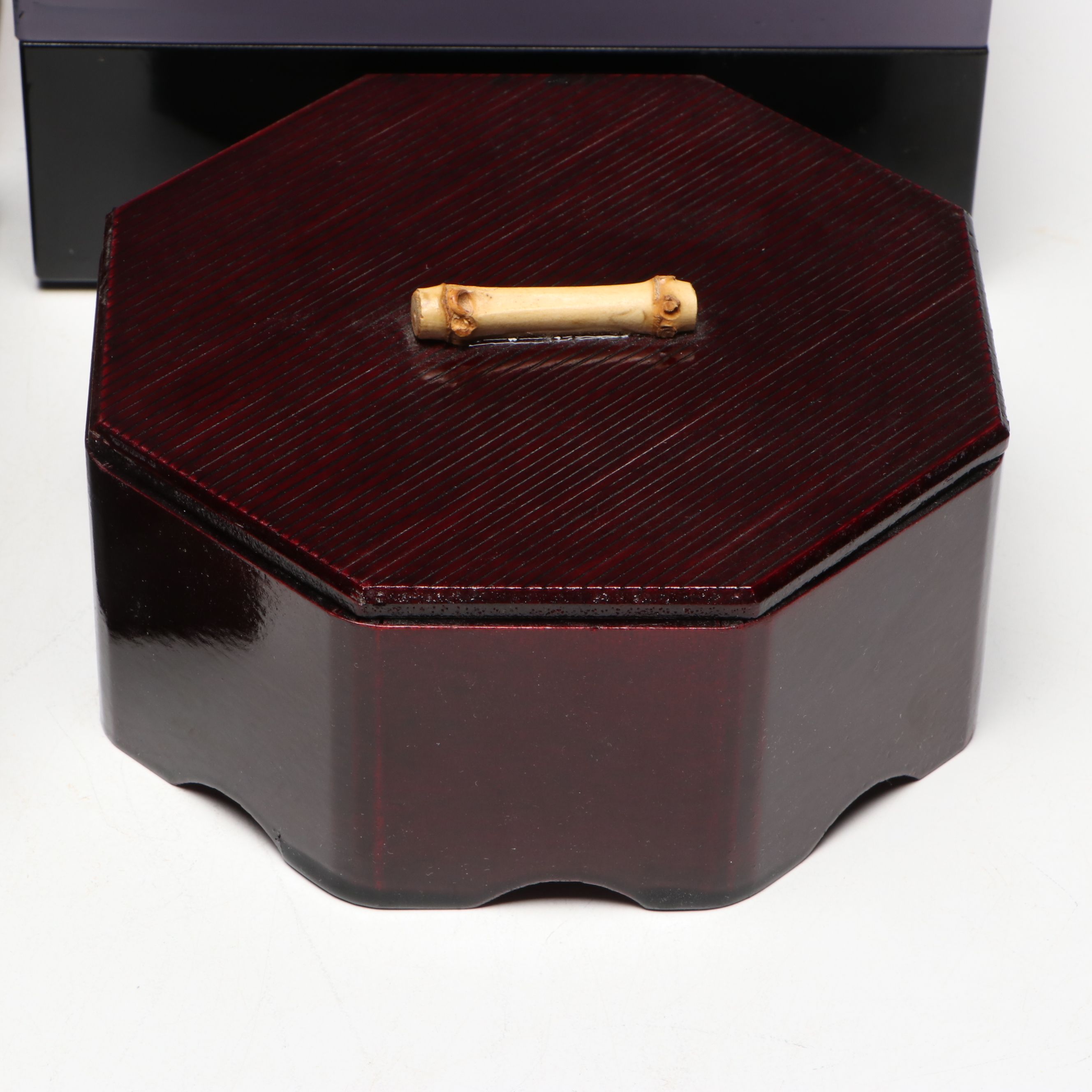 Japanese Style Enameled and Lacquer Decorative Boxes