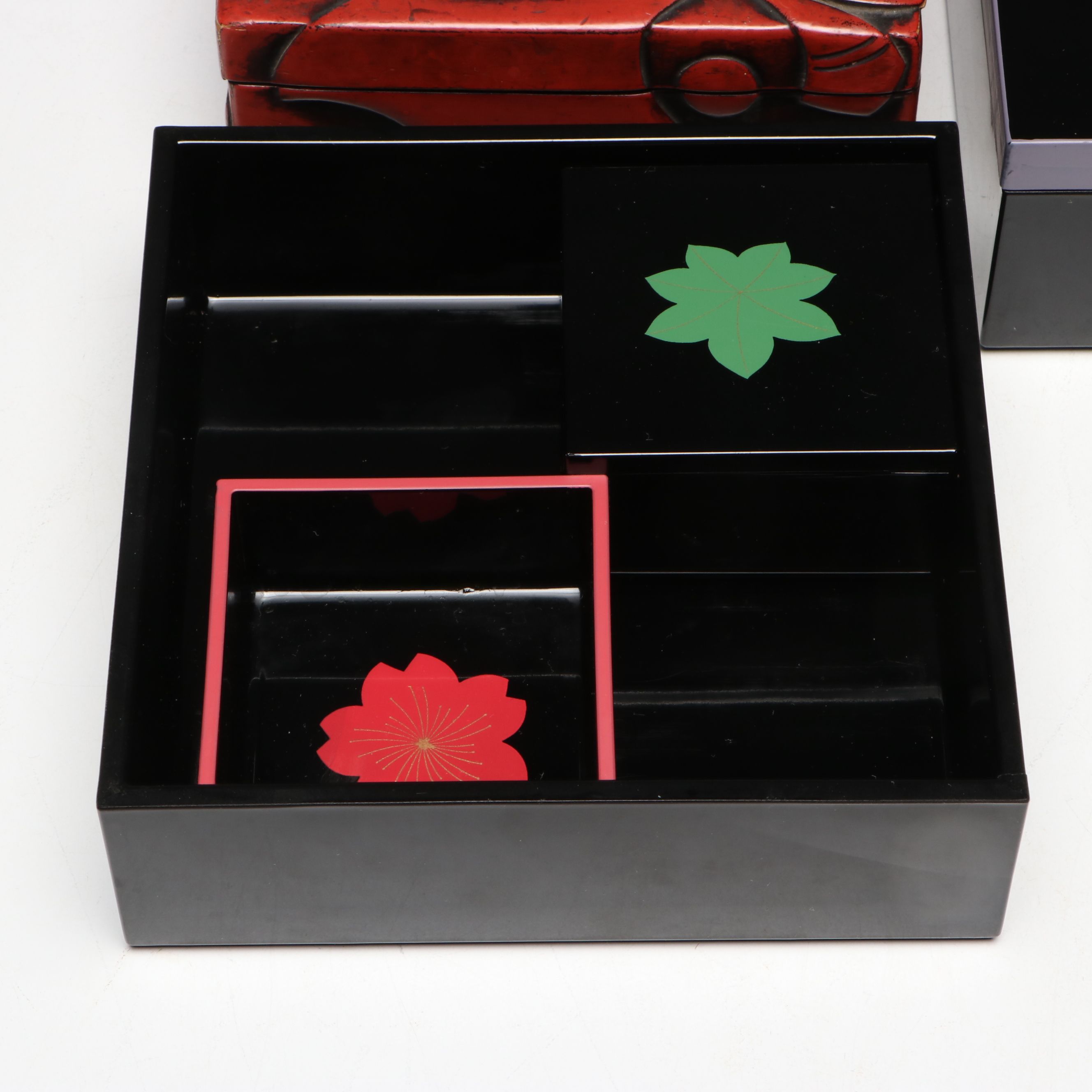 Japanese Style Enameled and Lacquer Decorative Boxes
