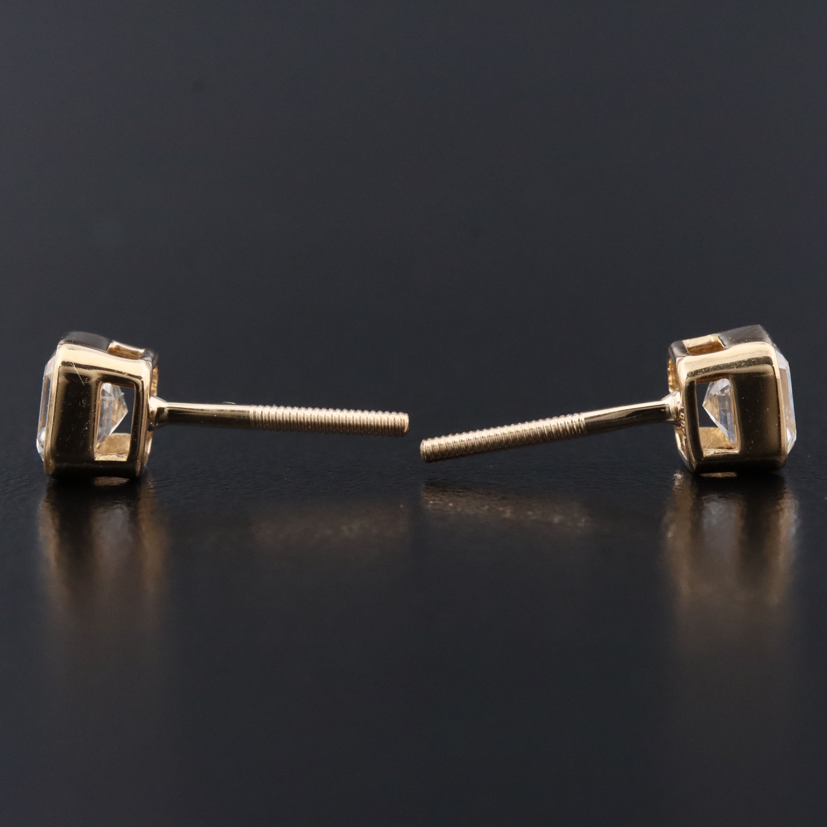 18K 1.80 CTW Diamond Solitaire Earrings with GIA Reports