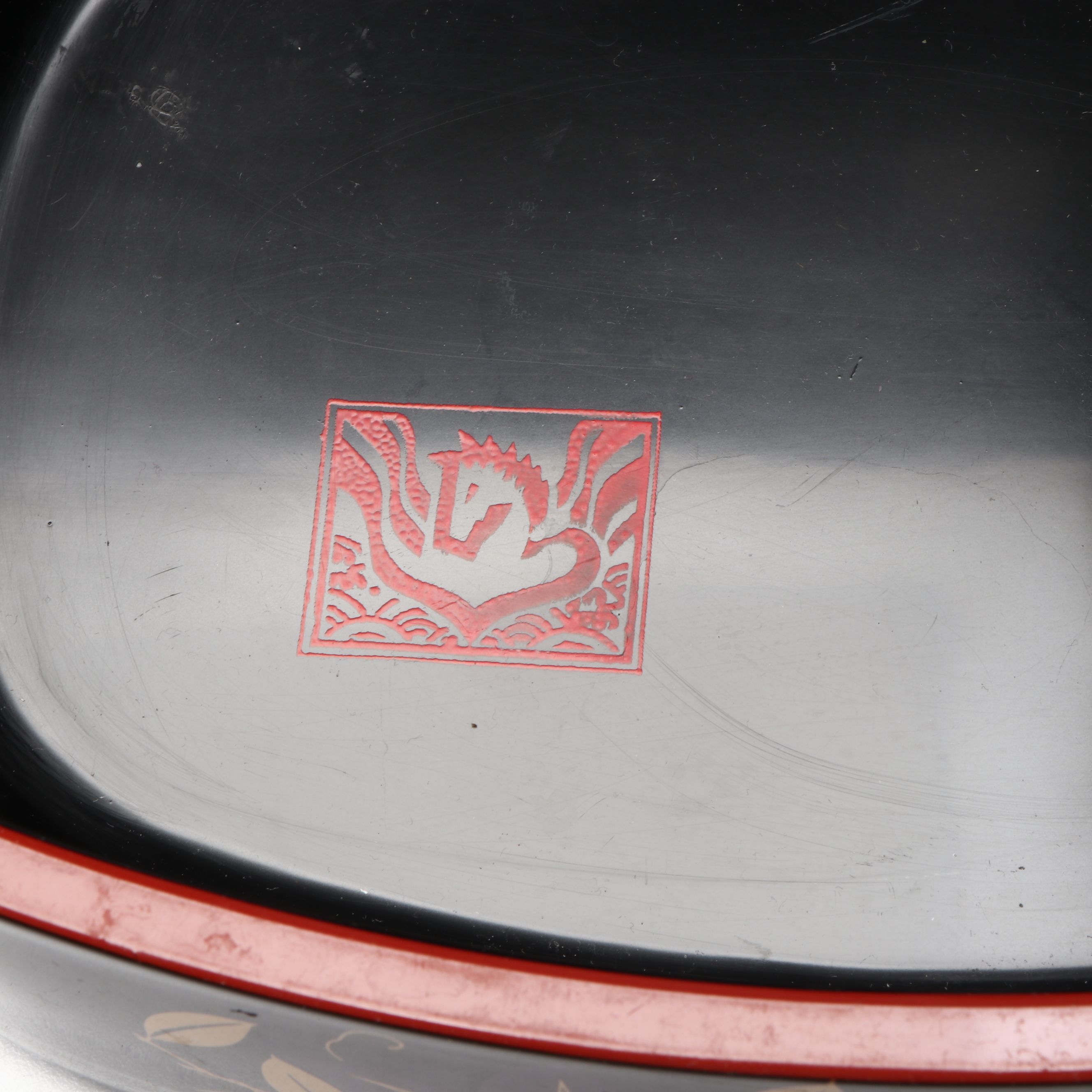 Japanese Red, Black and Gold Lacquerware Trays and More Serveware