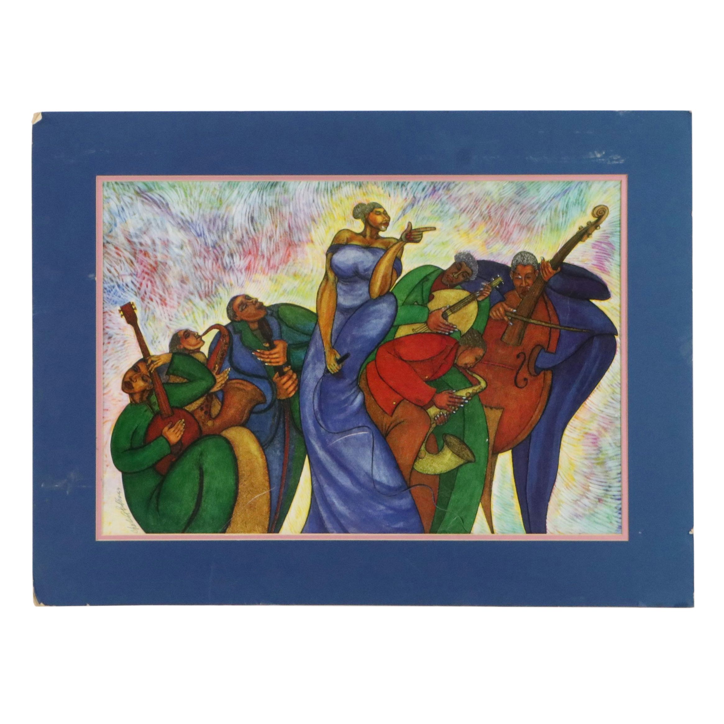 Offset Lithographs Inlcuding "Lady with a Song" After Charles Bibbs