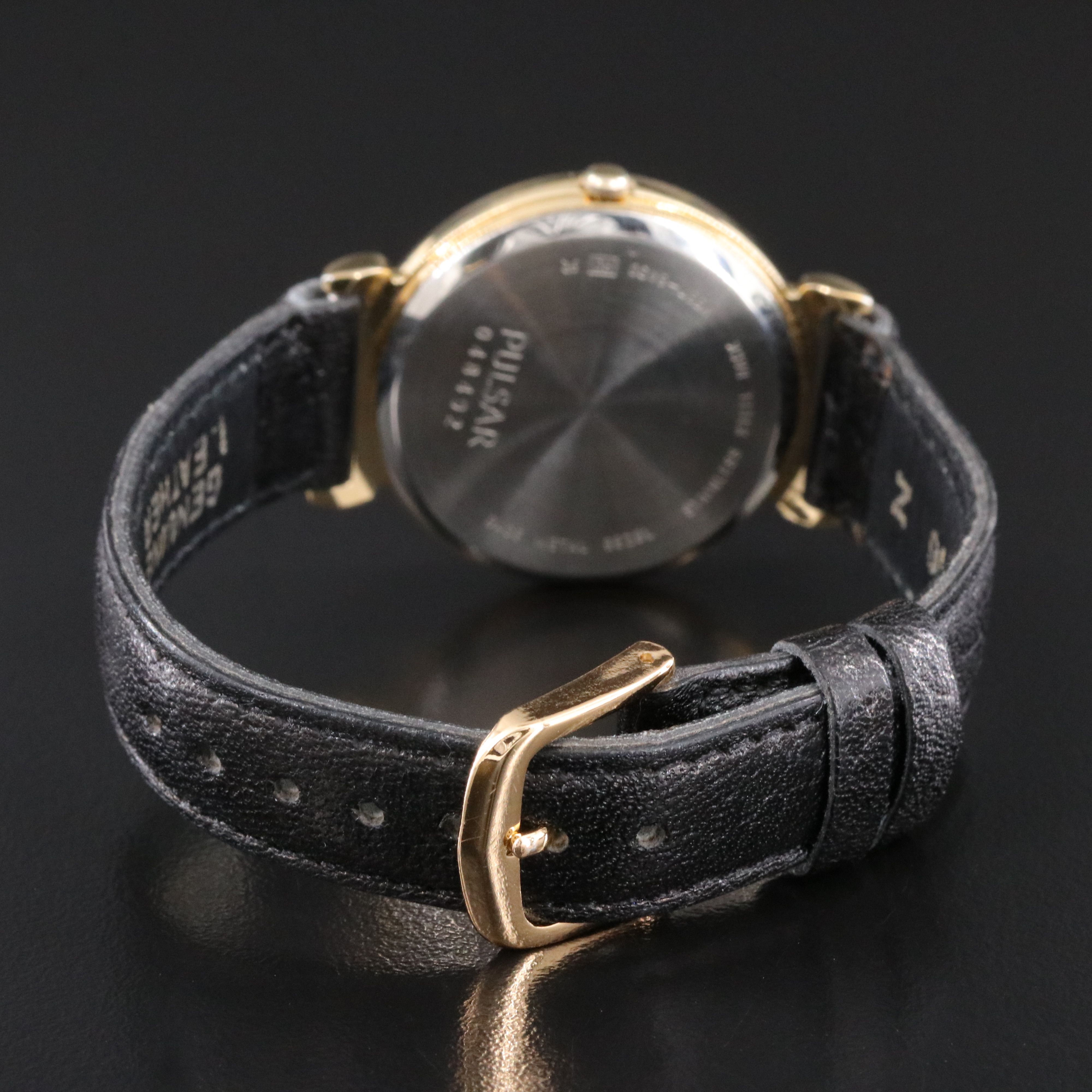 Pulsar Mickey Mouse Black Dial Gold-Tone Quartz Watch