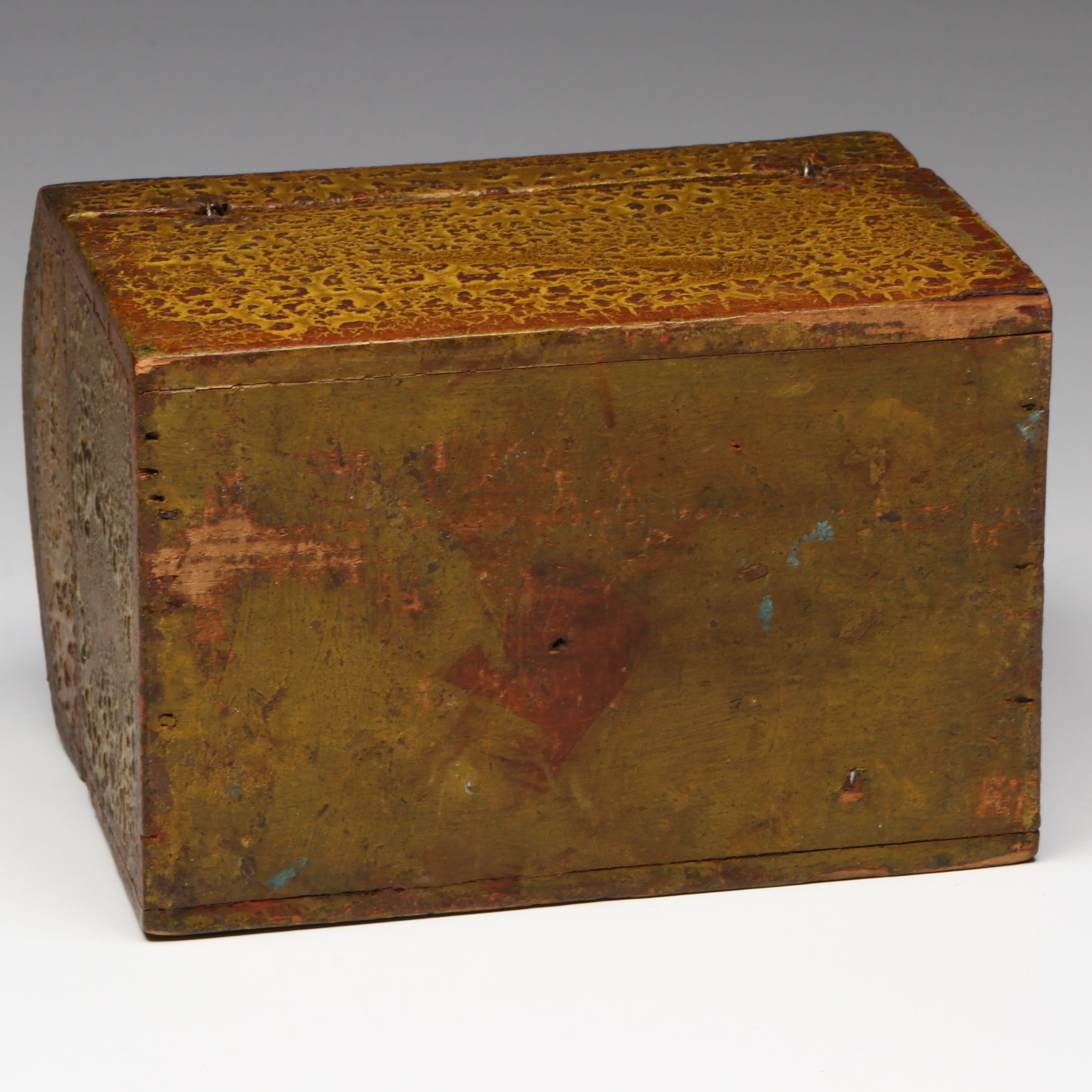 Antique Americana Folk Art Box, Early 19th Century